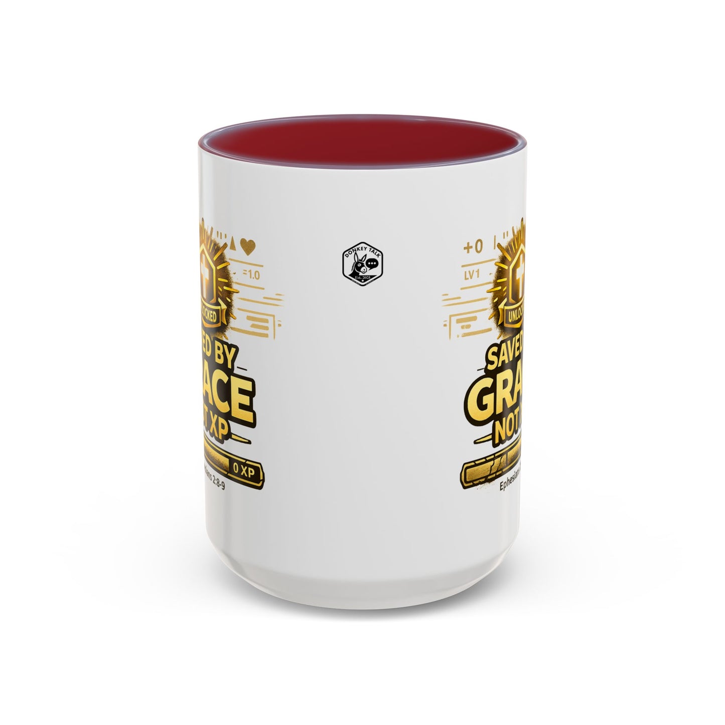 Saved by Grace Coffee Mug — Christian Gamer "Not XP" 11/15oz Accent Mug