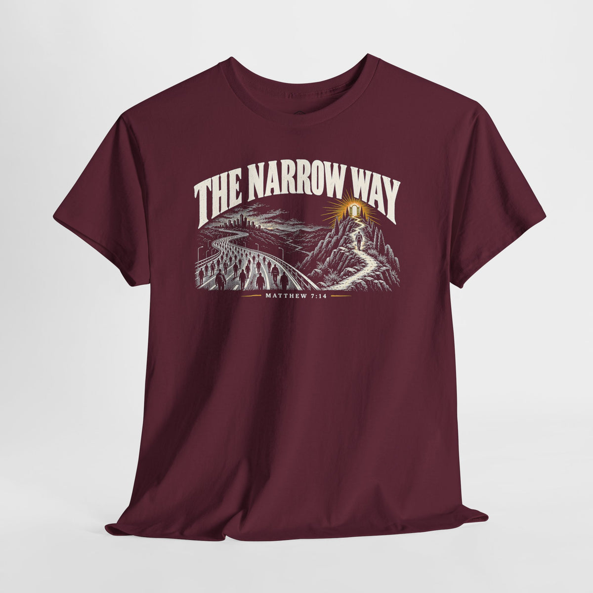 The Narrow Way Matthew 7:14 T-shirt – Donkey Talk graphic tee