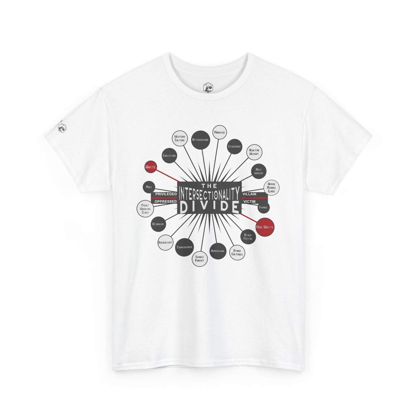 Unisex Heavy Cotton Tee - "The Intersectionality Divide" Graphic Tee