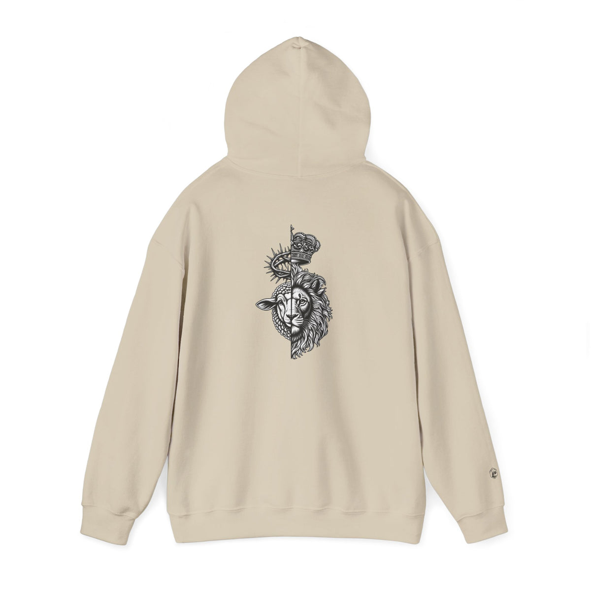 Sweat à capuche unisexe Heavy Blend™ Le Lion et l'Agneau - Sweat-shirt à symbolique spirituelle