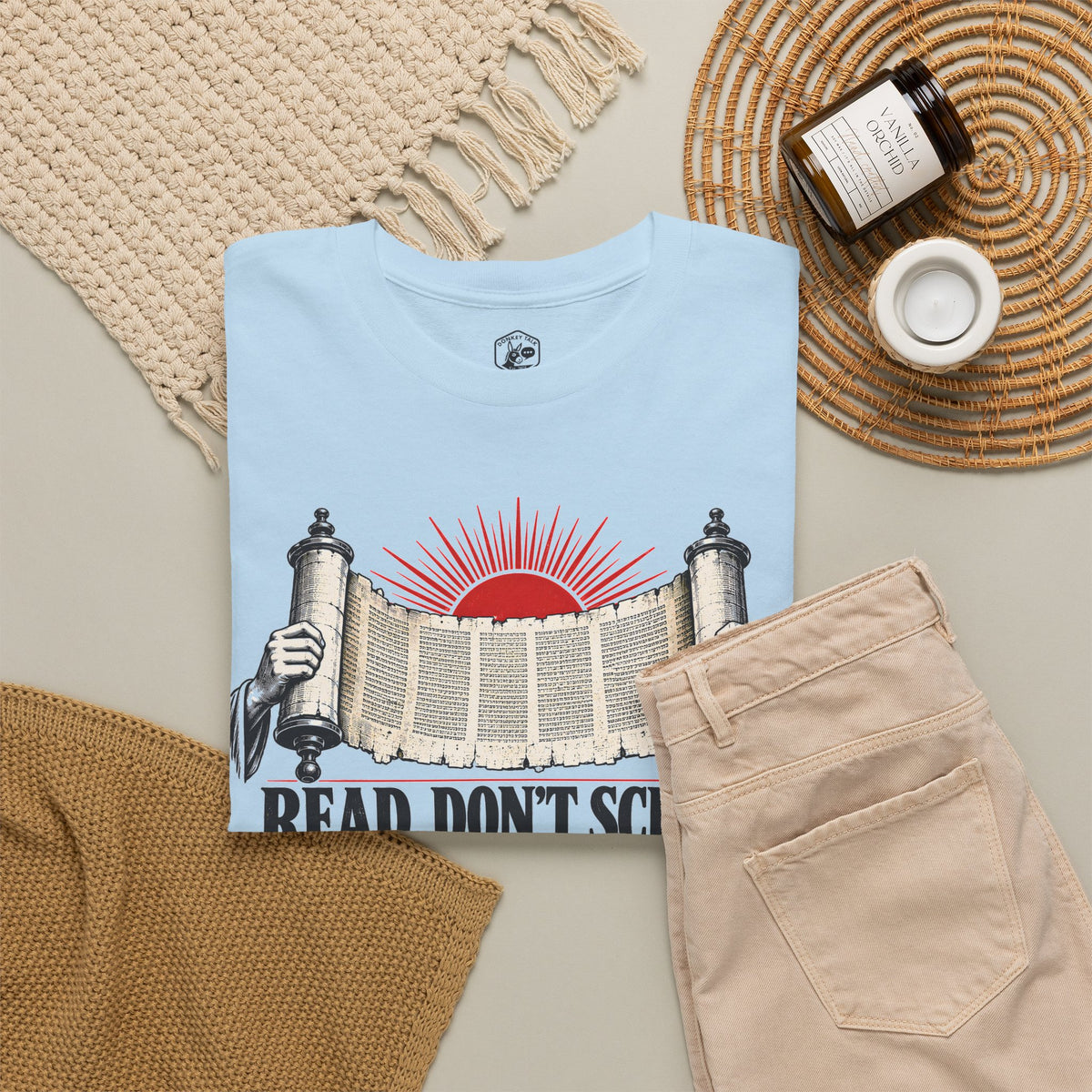 Read Don't Scroll T-shirt – Donkey Talk graphic tee