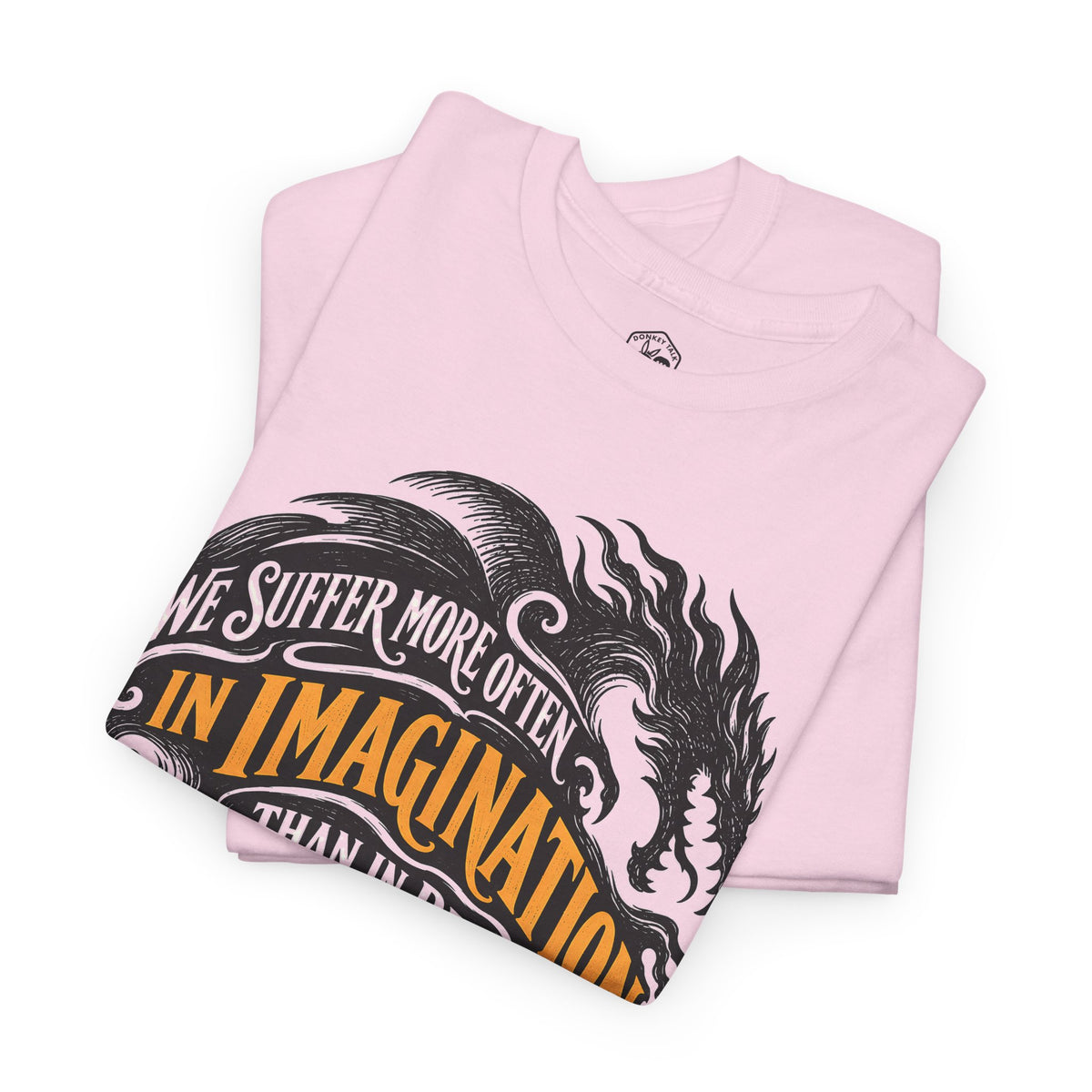 Seneca We Suffer More in Imagination T-shirt – Donkey Talk graphic tee