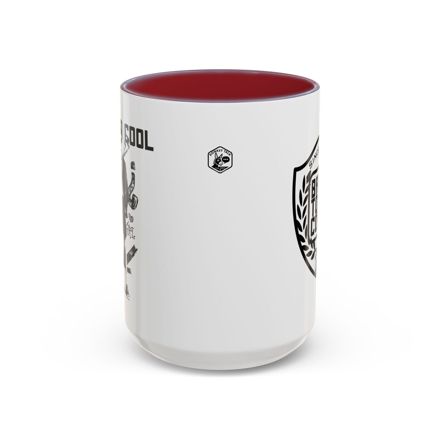 Back to Cool Shield Accent Coffee Mug — Retro Badge Coffee Cup (11/15oz)