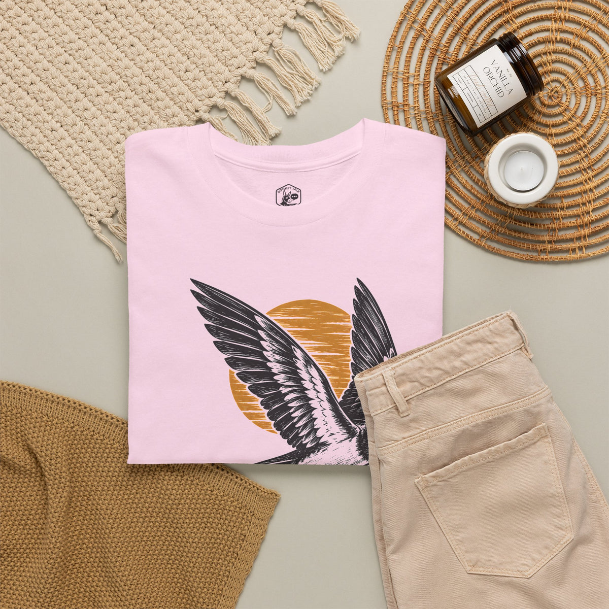 Swallow Linocut T-shirt – Donkey Talk graphic tee