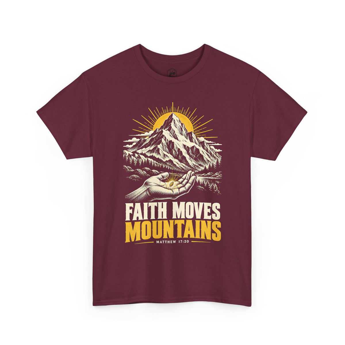 Faith Moves Mountains T-Shirt | Matthew 17:20 Christian Graphic Tee