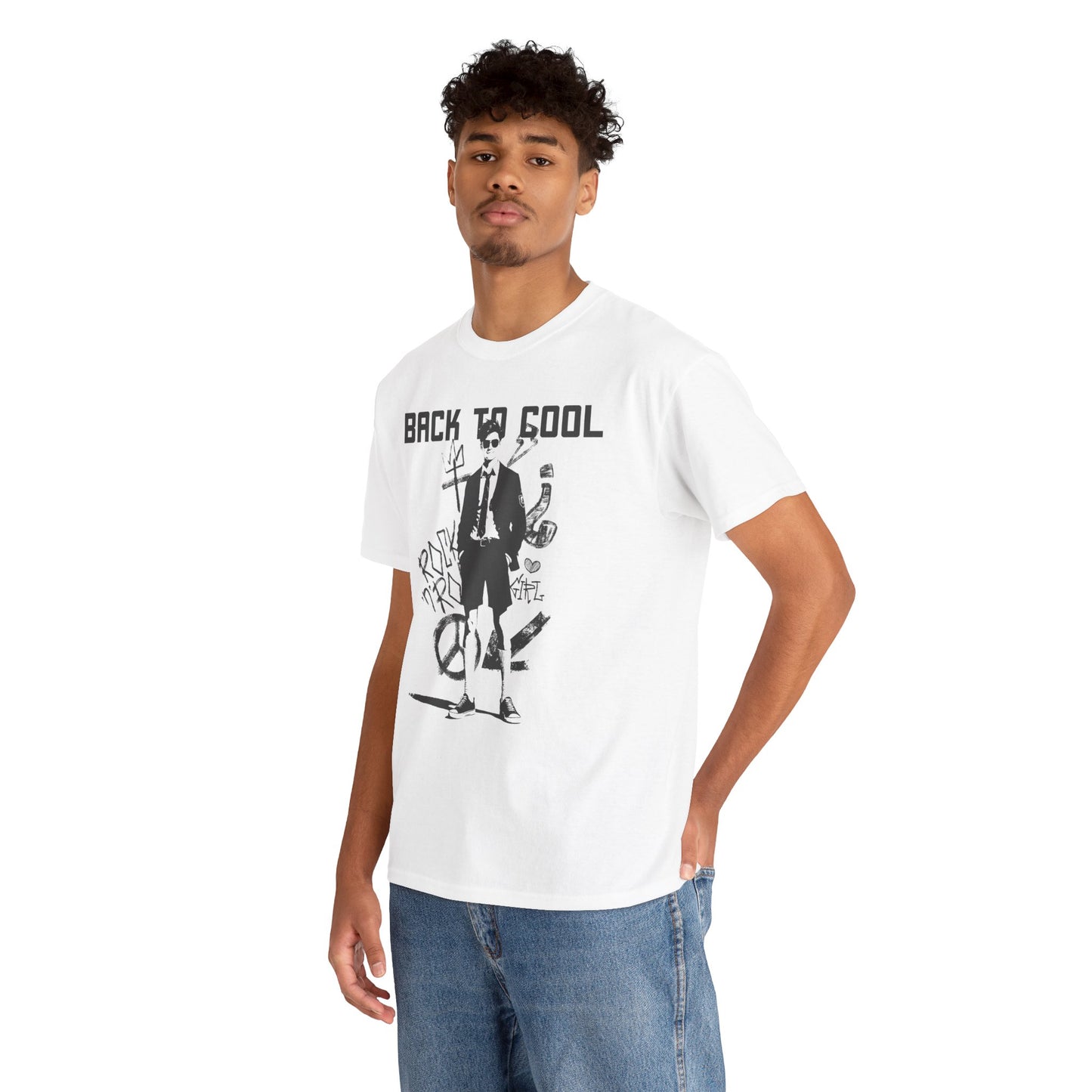 Back to Cool Unisex Heavy Cotton Tee - Retro Street Art Graphic T-Shirt
