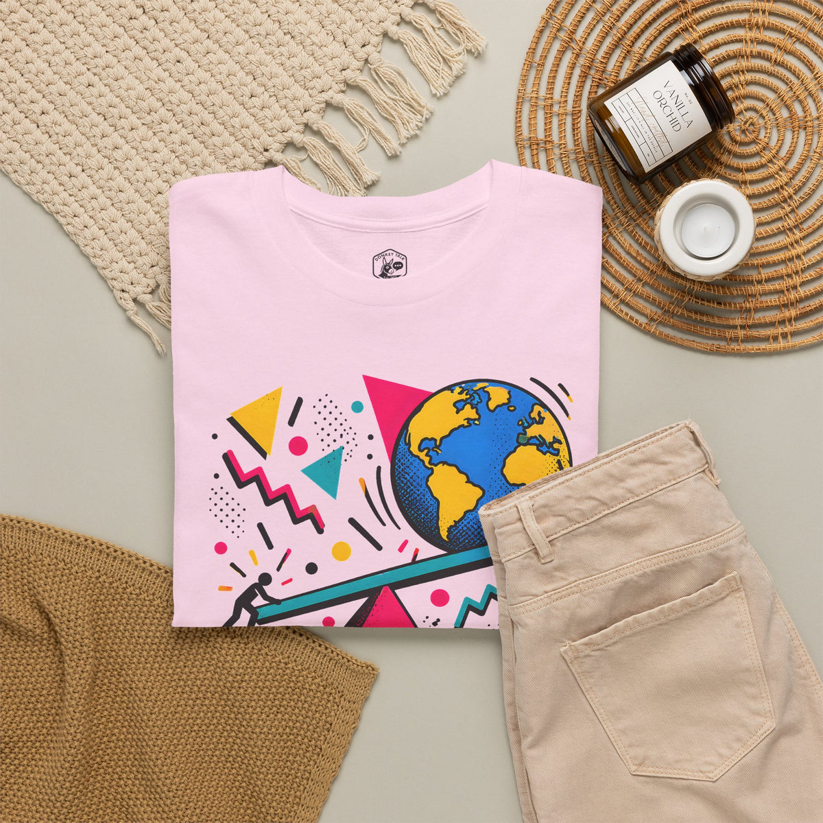 Archimedes Lever Memphis T-shirt – Donkey Talk graphic tee