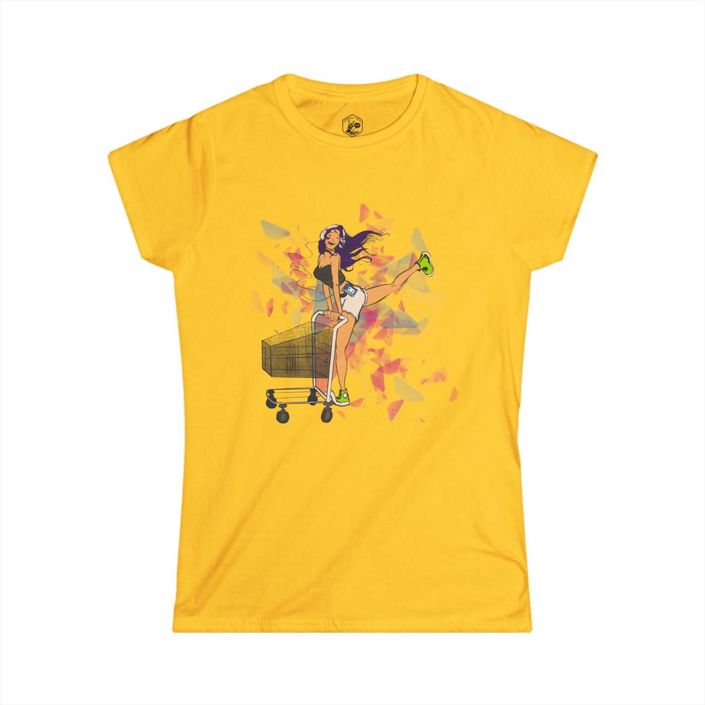 'Shopping Girl' Stylish Women's Tee - Fun Graphic Design for Fashion Lovers