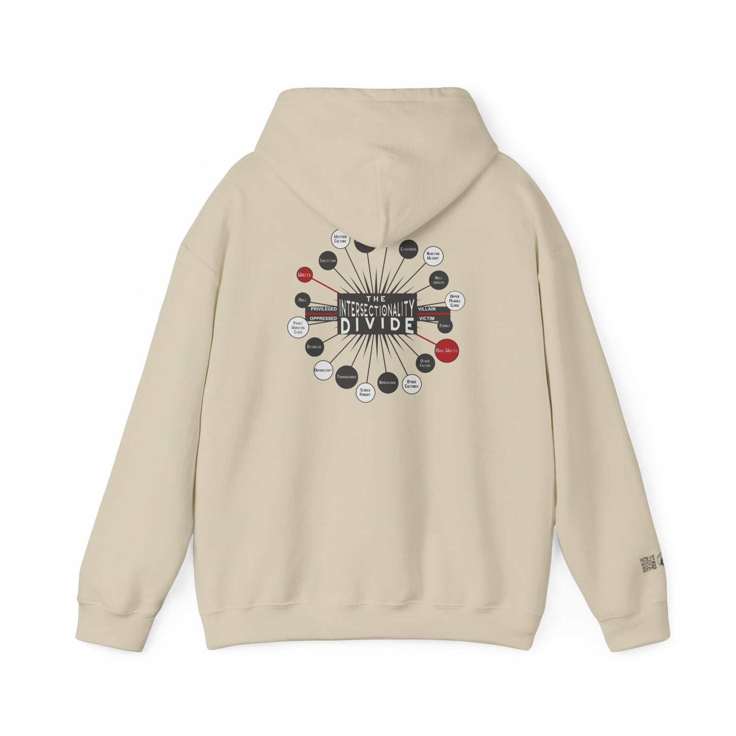 Hooded Sweatshirt - Intersectionality Divide Design | Cozy and Thought-Provoking Wear