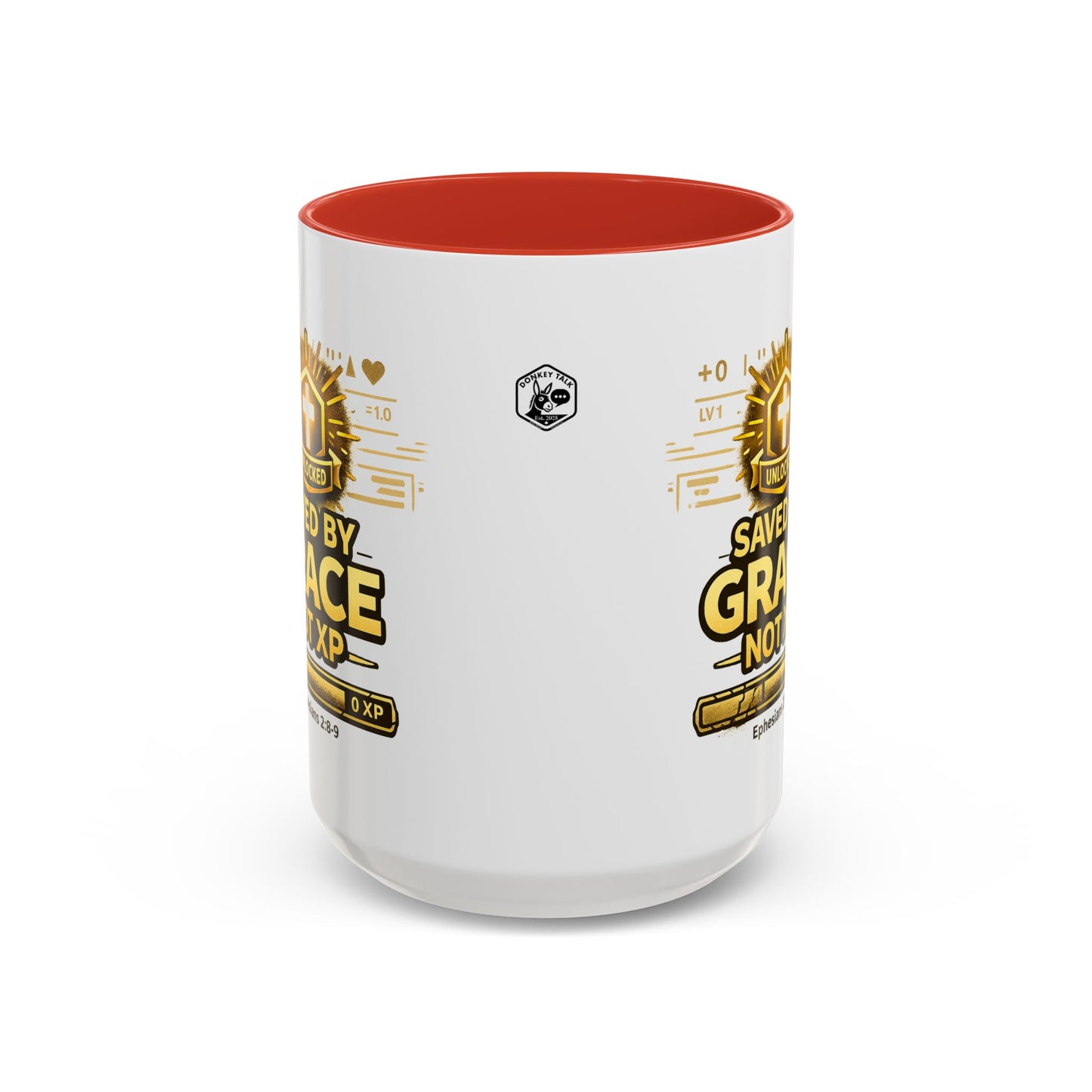Saved by Grace Coffee Mug — Christian Gamer "Not XP" 11/15oz Accent Mug