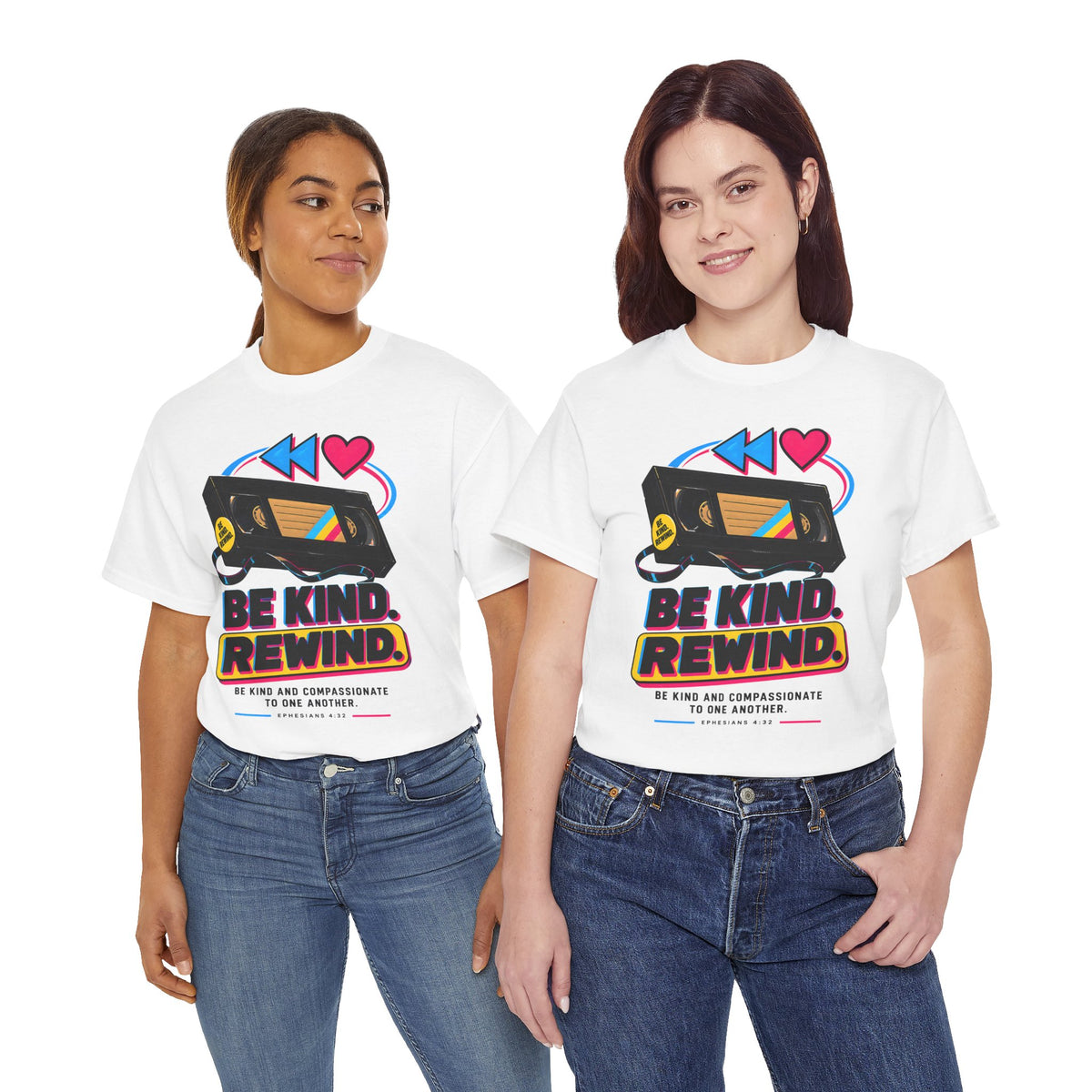 Kindness Rewind Heart T-shirt – Donkey Talk graphic tee
