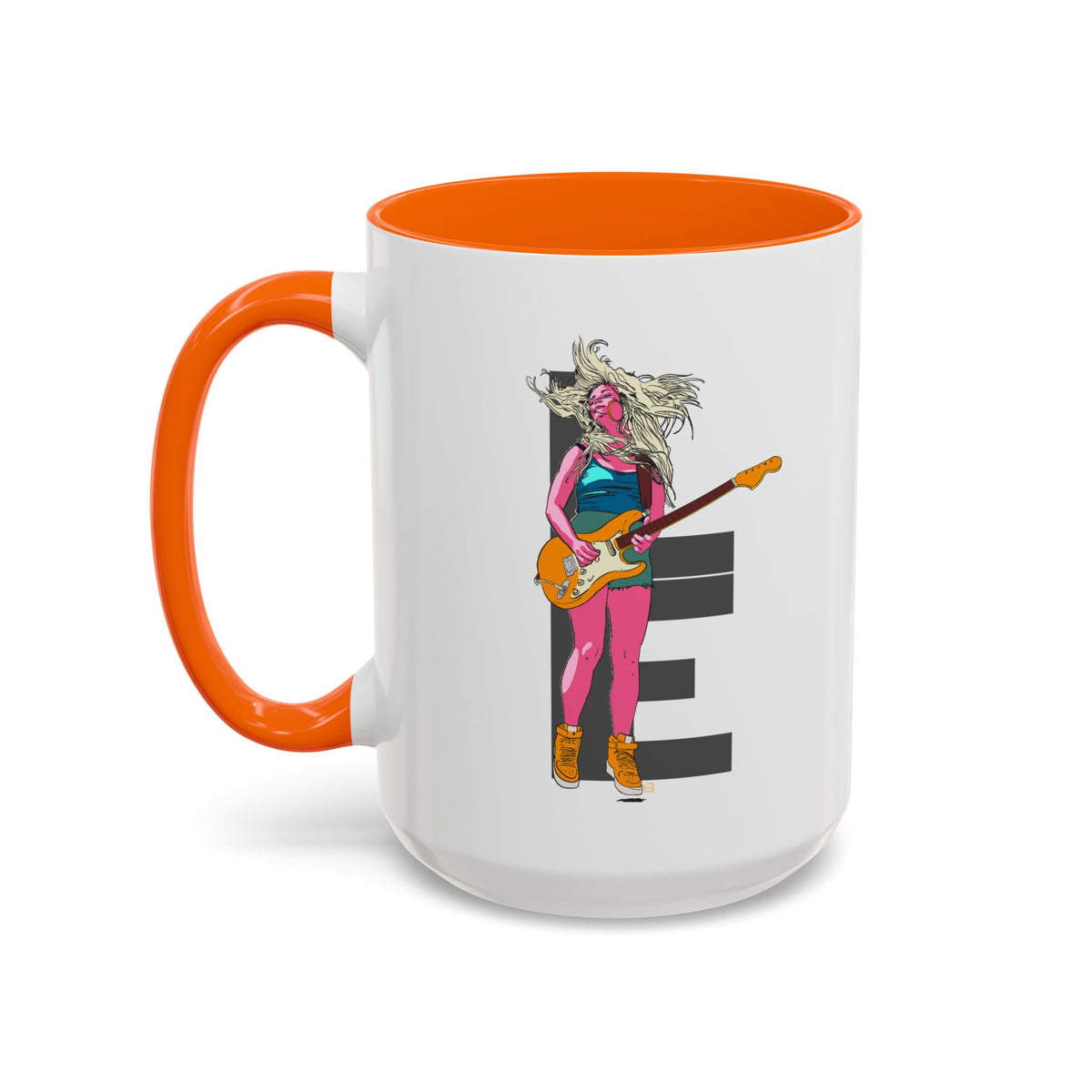 Coffee Mug — Colorful Guitarist Rock Music Accent Mug (11oz & 15oz)