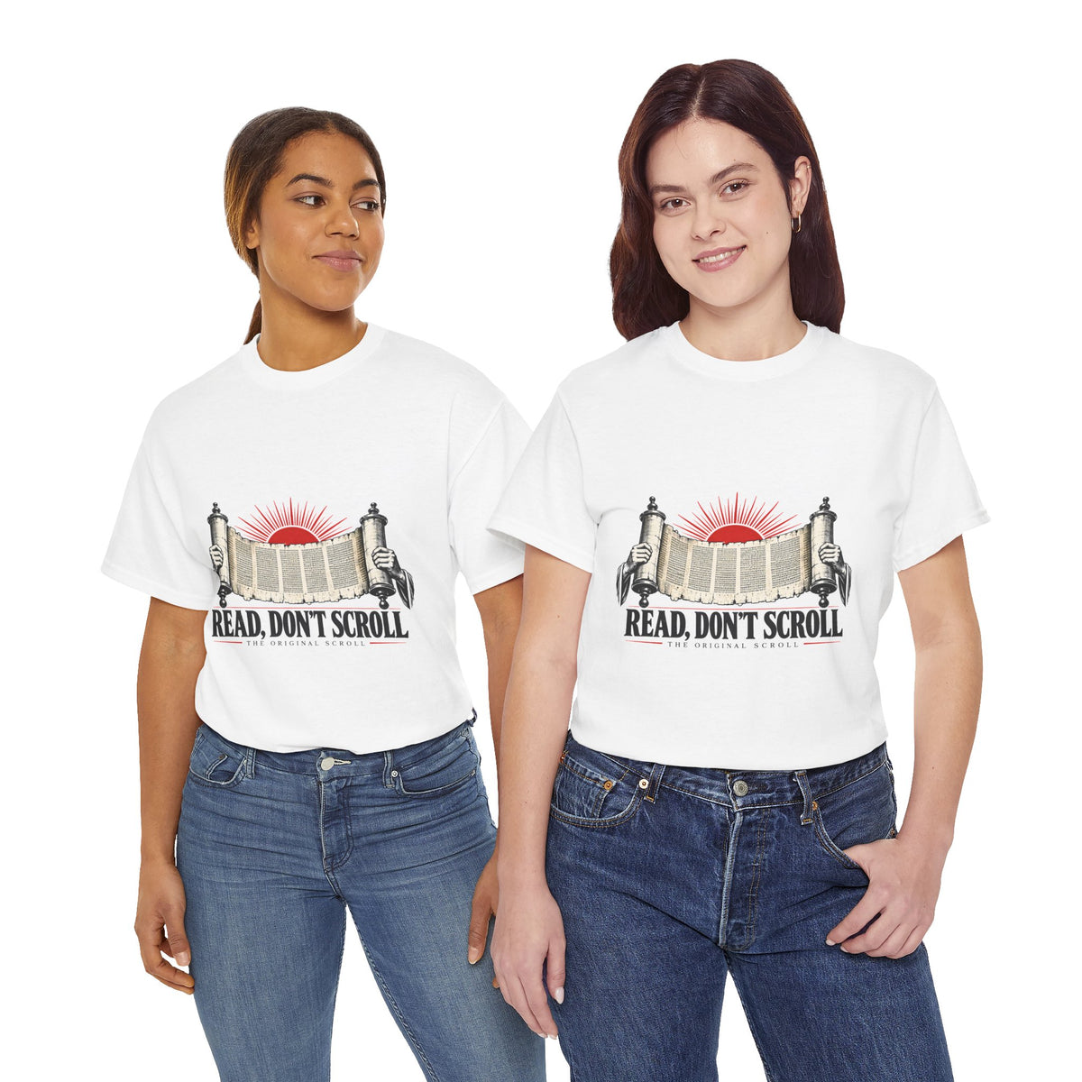 Read, Don't Scroll T-Shirt | The Original Scroll Book Lover Tee