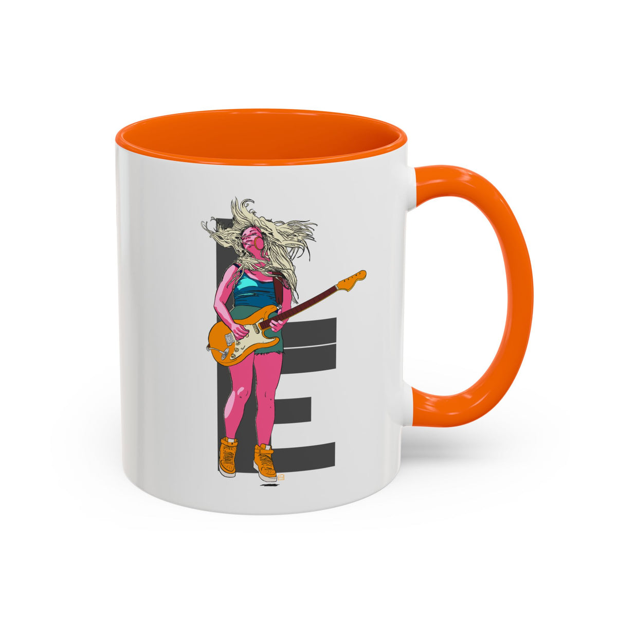 Coffee Mug — Colorful Guitarist Rock Music Accent Mug (11oz & 15oz)