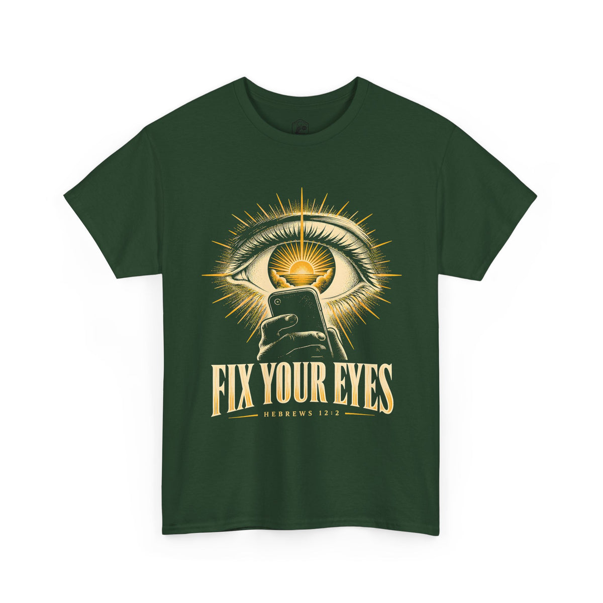 Fix Your Eyes Hebrews 12:2 T-shirt – Donkey Talk graphic tee