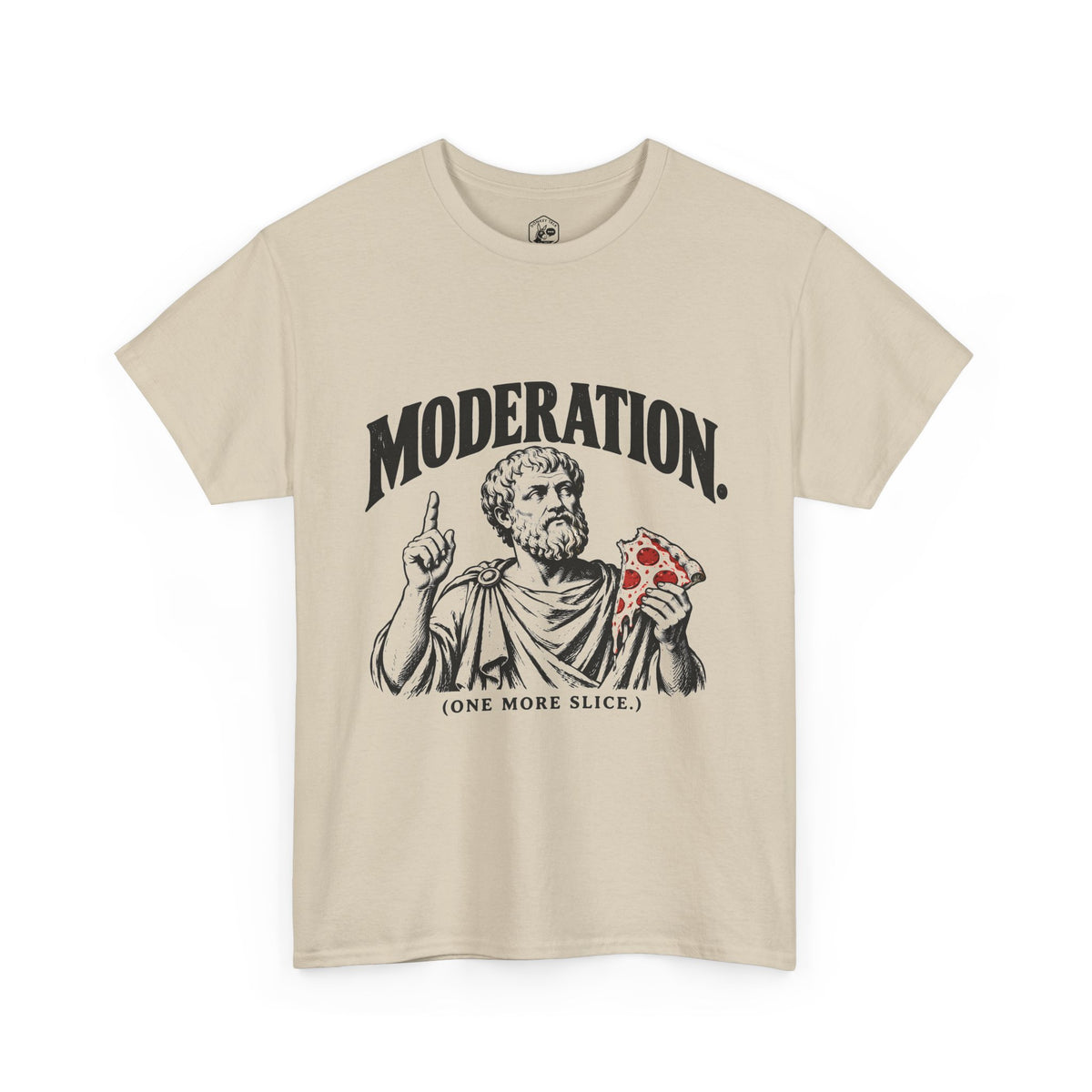 Moderation (One More Slice) T-Shirt | Aristotle Golden Mean Funny Philosophy Tee