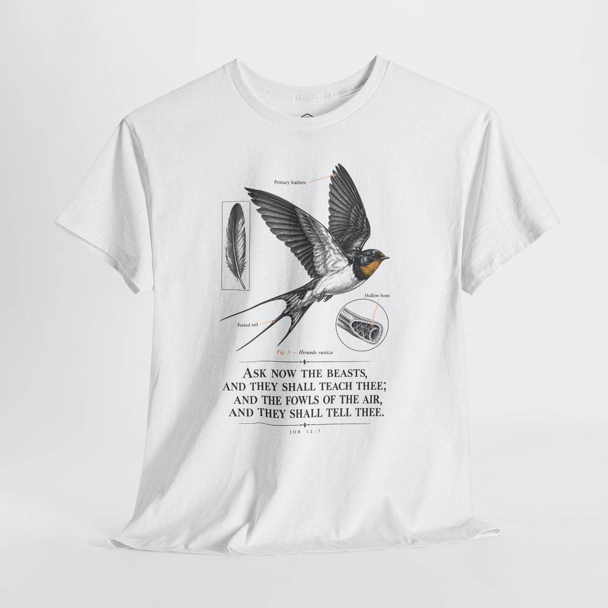 Ask the Beasts Swallow Engraving - Donkey Talk faith and reason unisex T-shirt