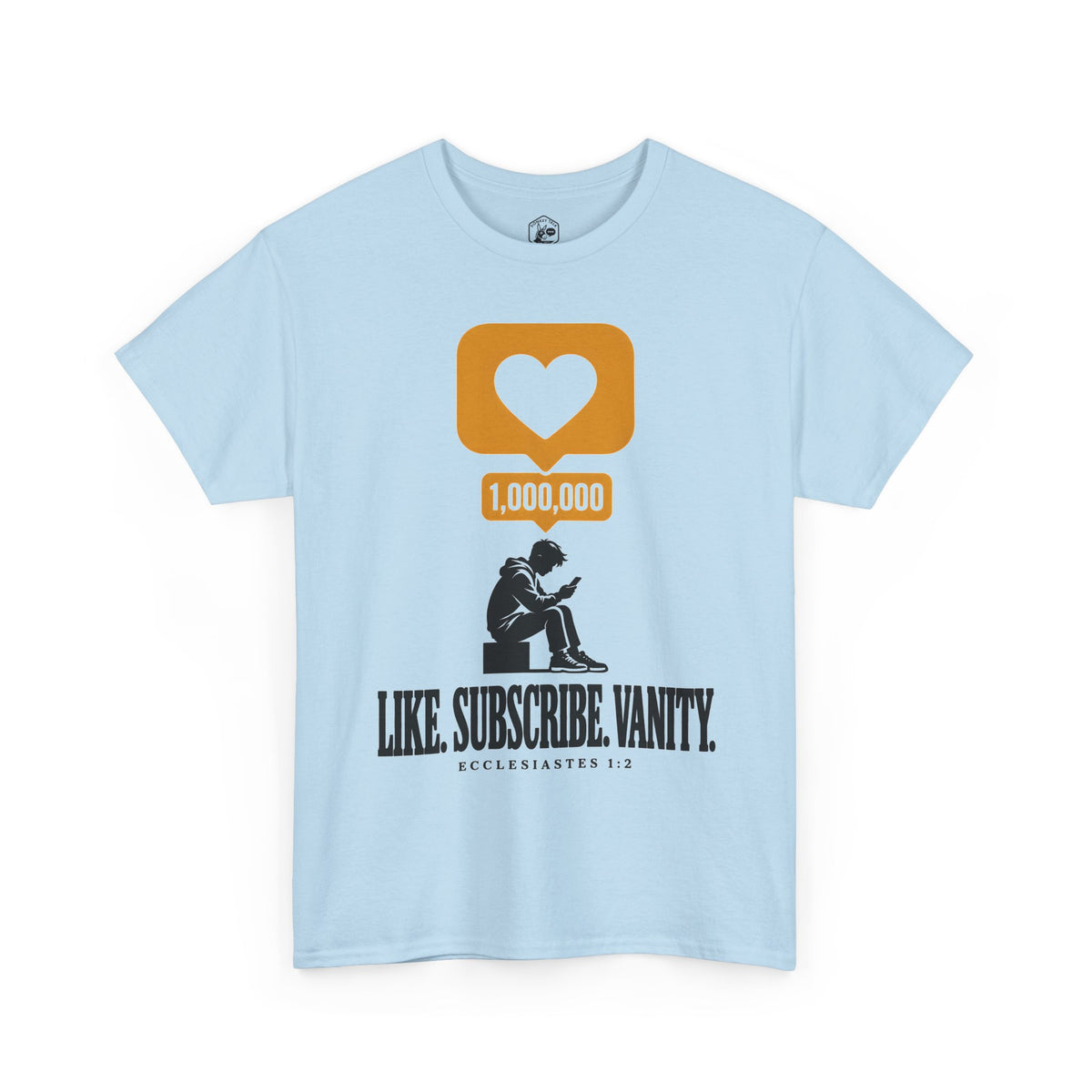 Like. Subscribe. Vanity. T-shirt – Donkey Talk graphic tee