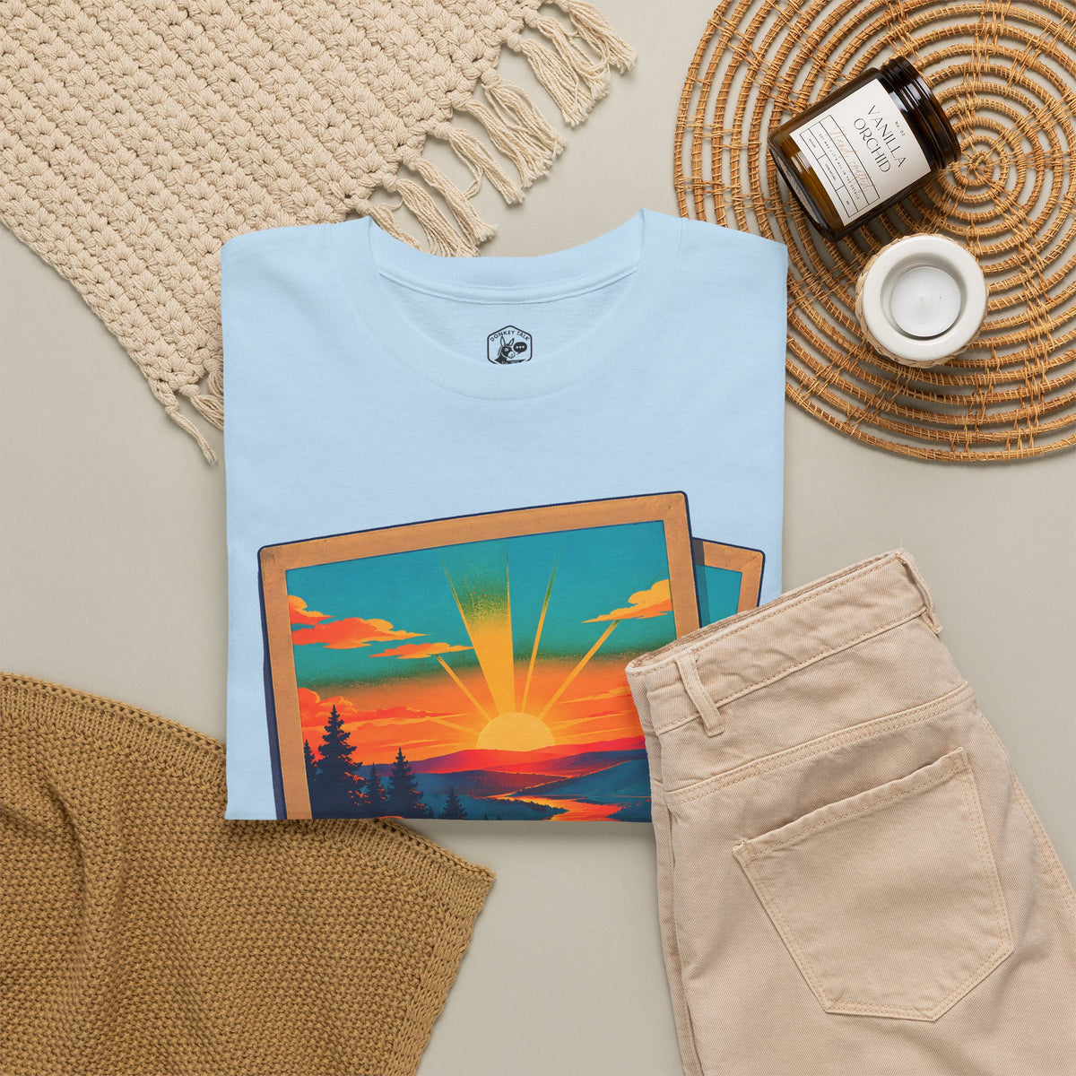 C.S. Lewis Sunrise Instant Photo T-shirt – Donkey Talk graphic tee