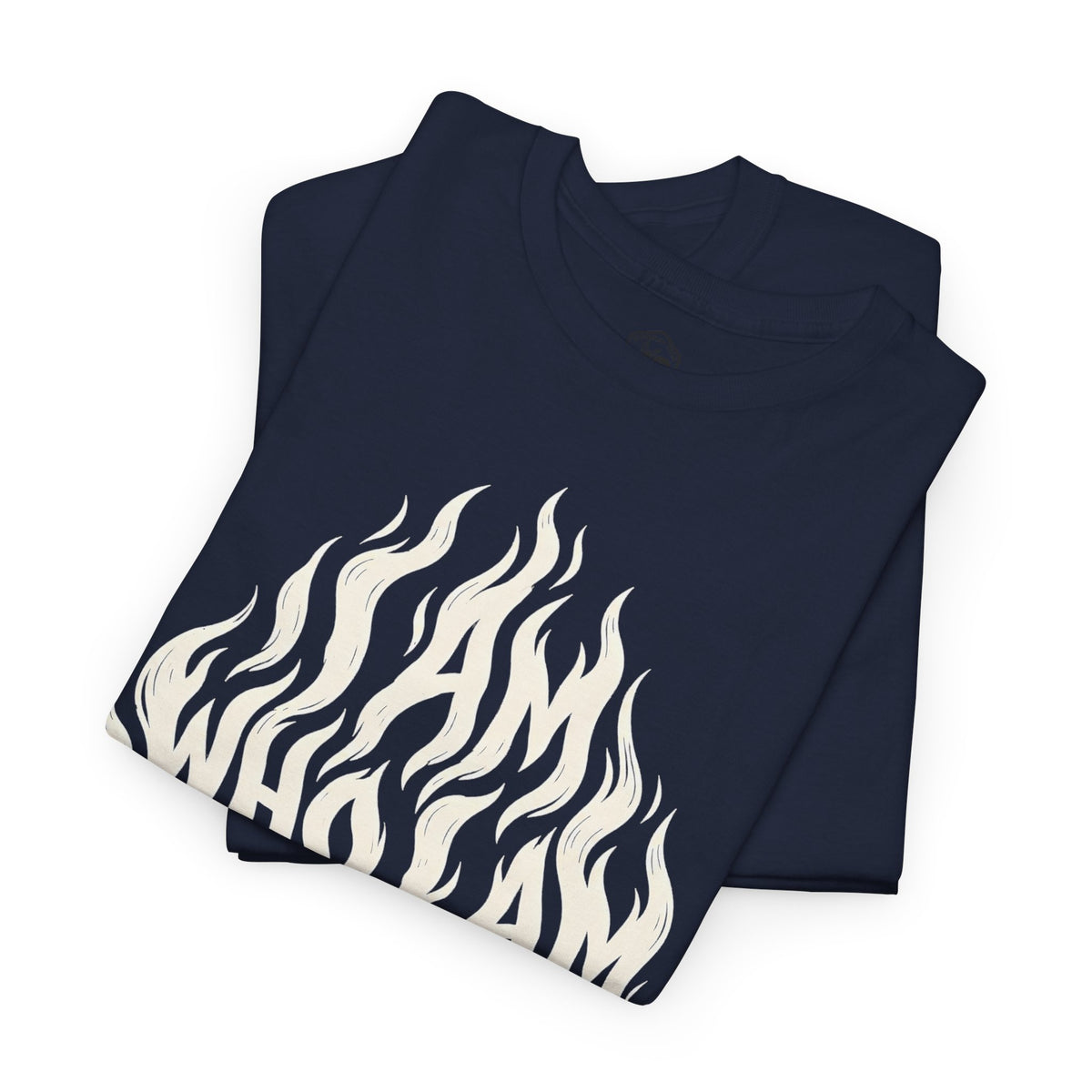 I Am Who I Am Flame Lettering T-shirt – Donkey Talk graphic tee