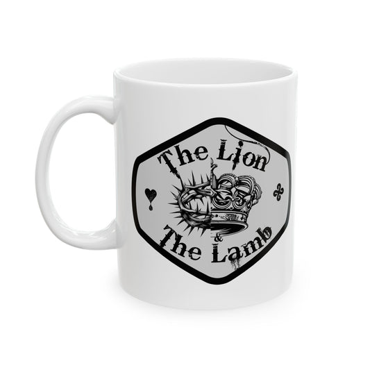Lion and Lamb Ceramic Mug - 11oz & 15oz, Perfect for Coffee Lovers & Gifts