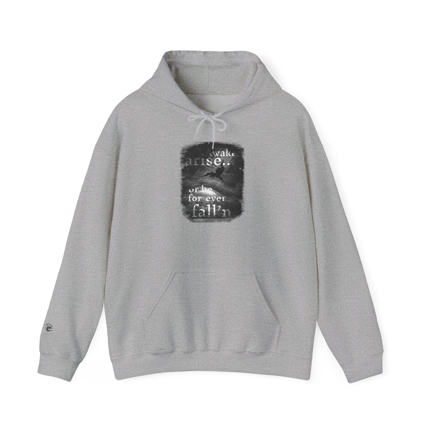 Inspirational Unisex Heavy Blend™ Hoodie - 'Awake, Rise, Forever Fall'n'