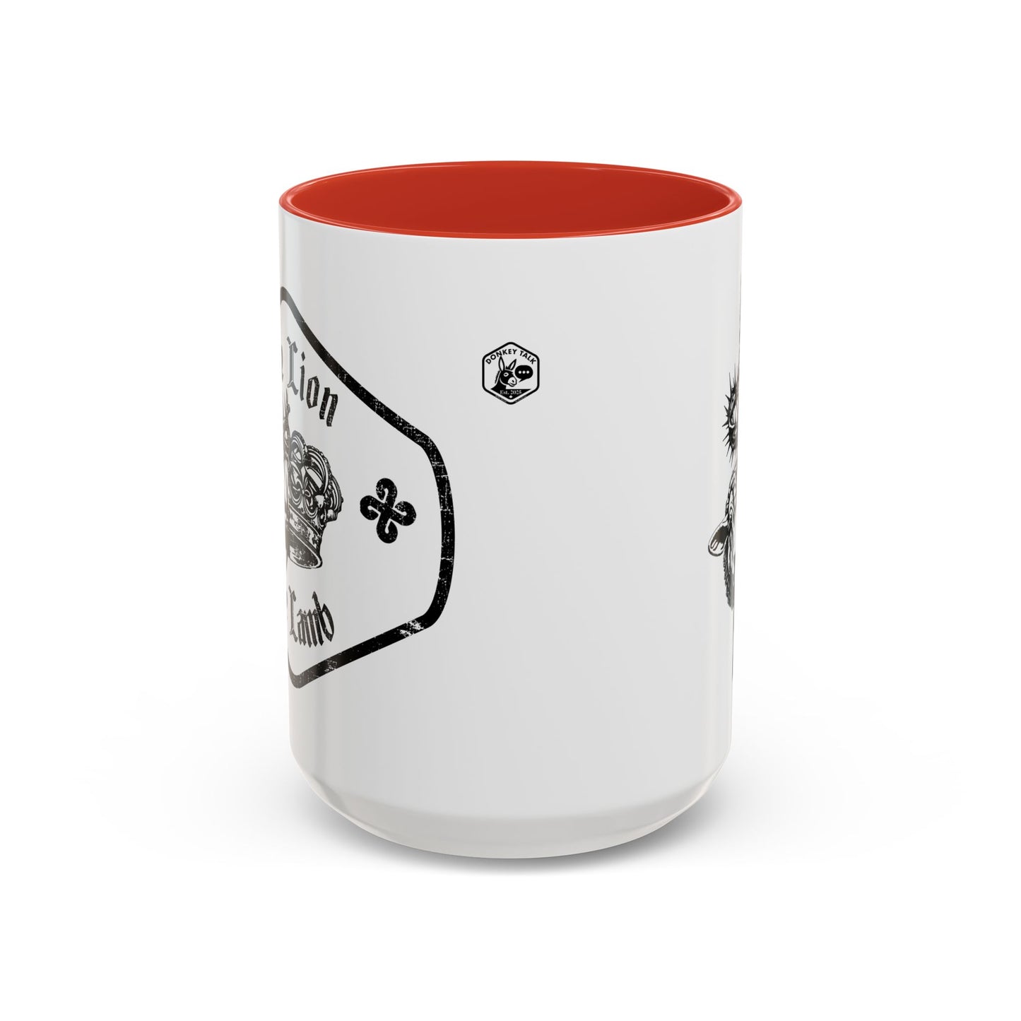 Lion & Lamb Religious Accent Coffee Mug — Crown of Thorns Christian Gift (11/15oz)