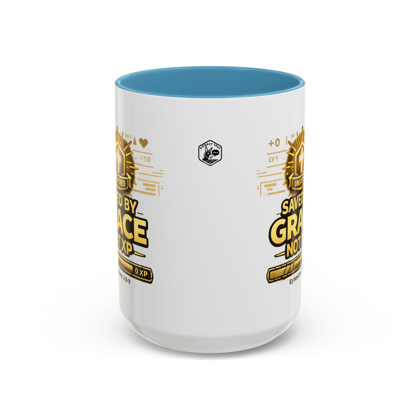 Saved by Grace Coffee Mug — Christian Gamer "Not XP" 11/15oz Accent Mug