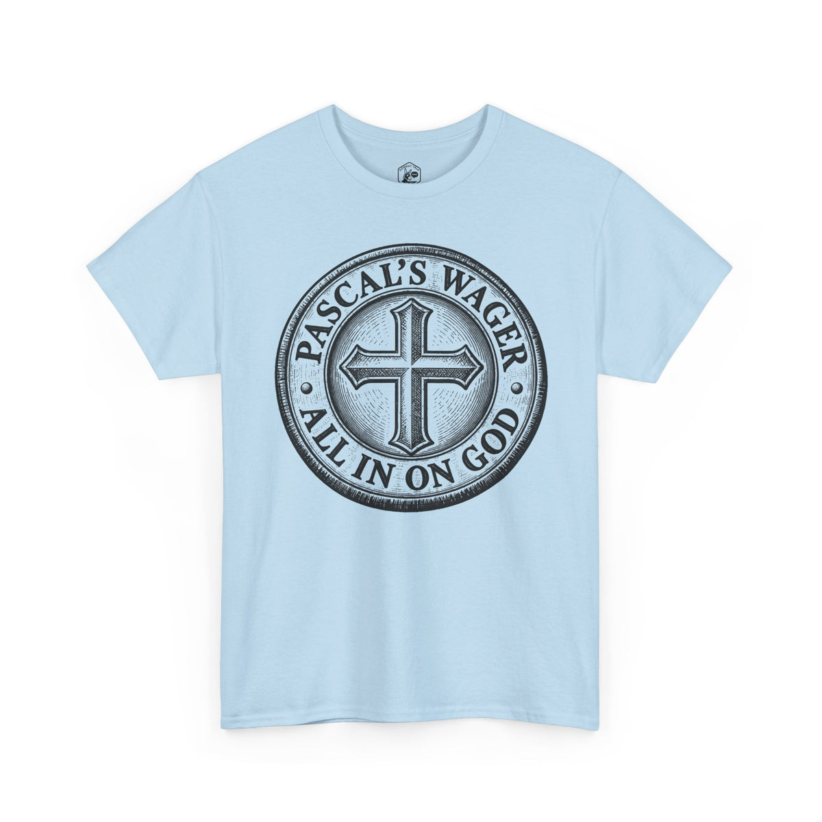 Pascal's Wager All In on God Coin T-shirt – Donkey Talk graphic tee