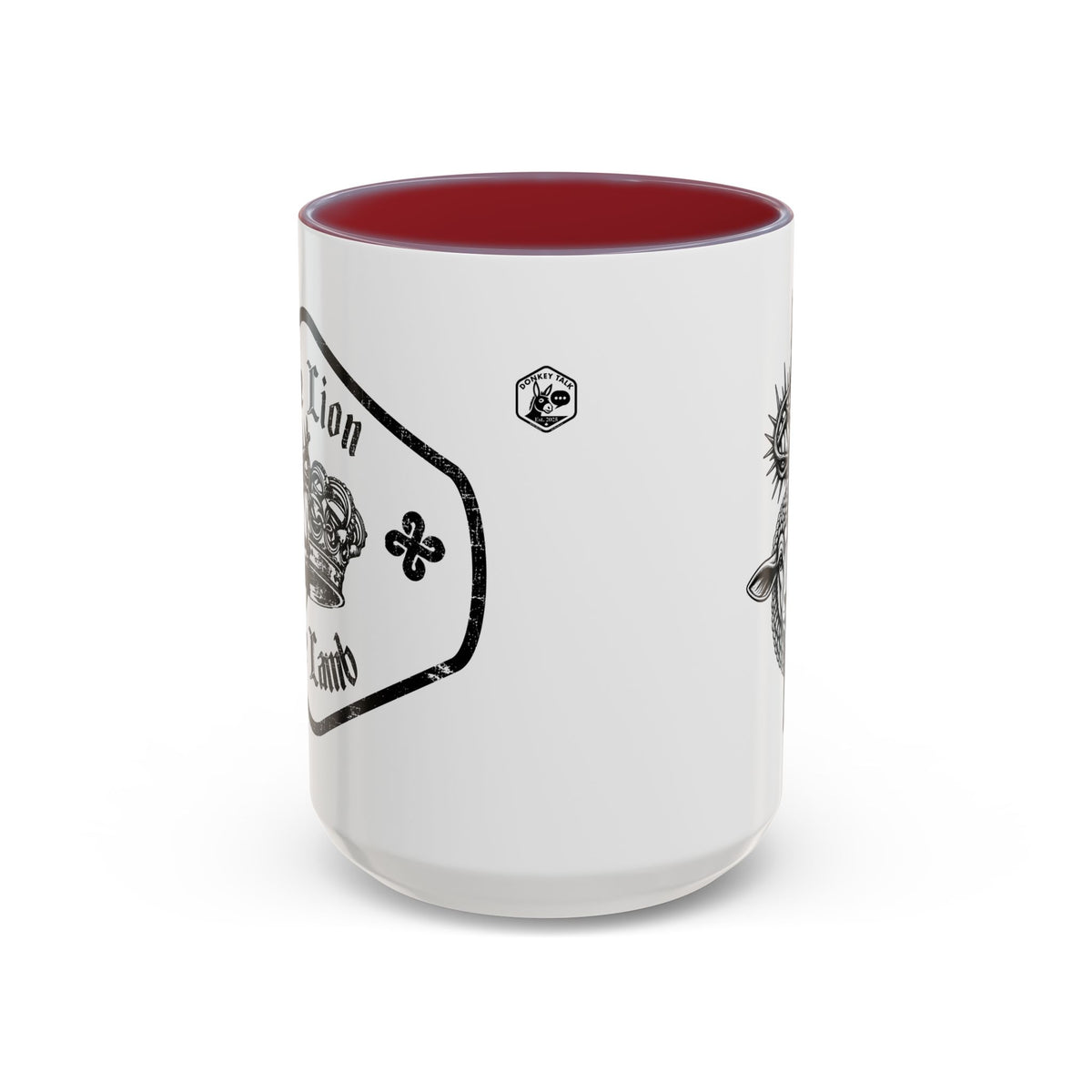 Lion & Lamb Religious Accent Coffee Mug — Crown of Thorns Christian Gift (11/15oz)