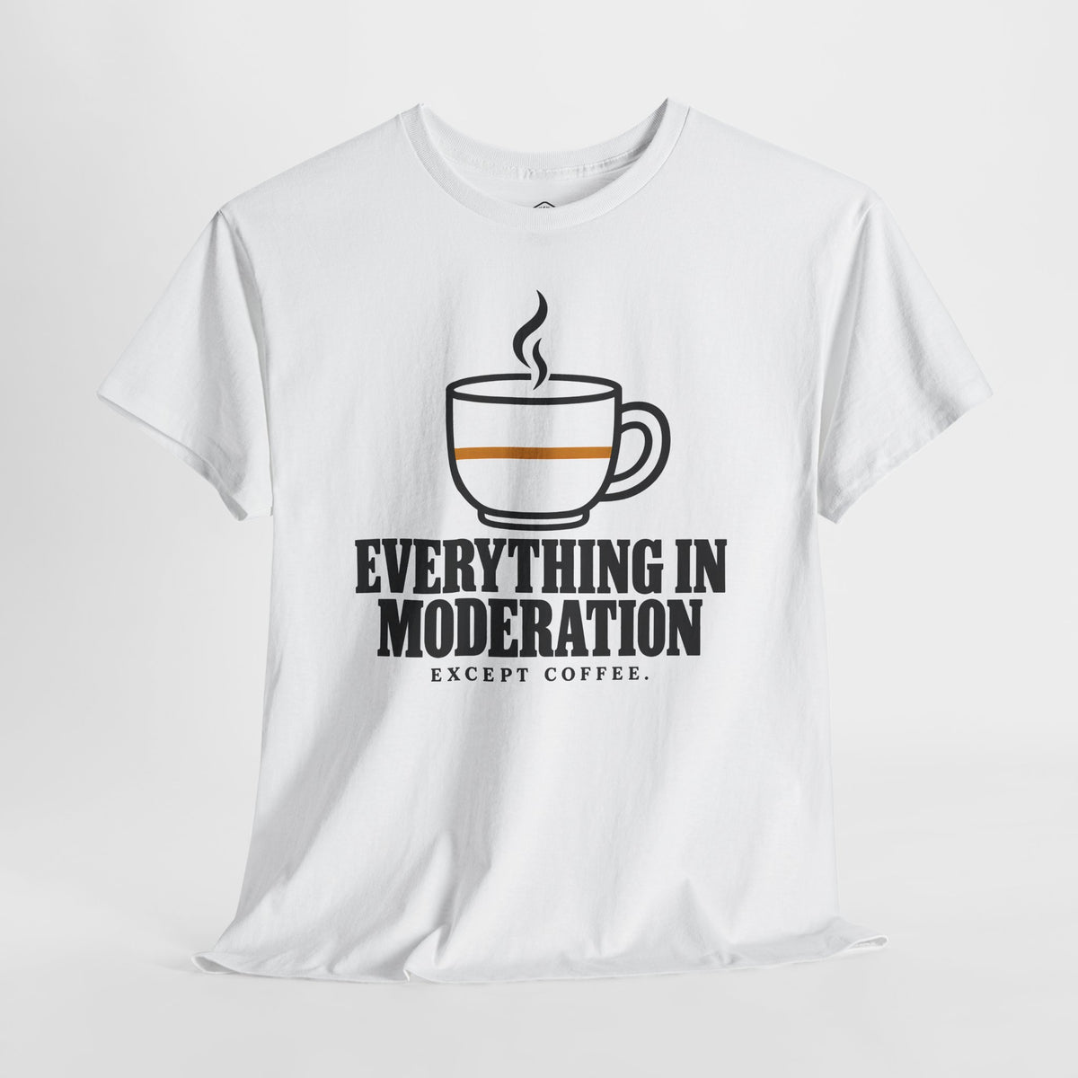 Everything in Moderation Except Coffee T-shirt – Donkey Talk graphic tee