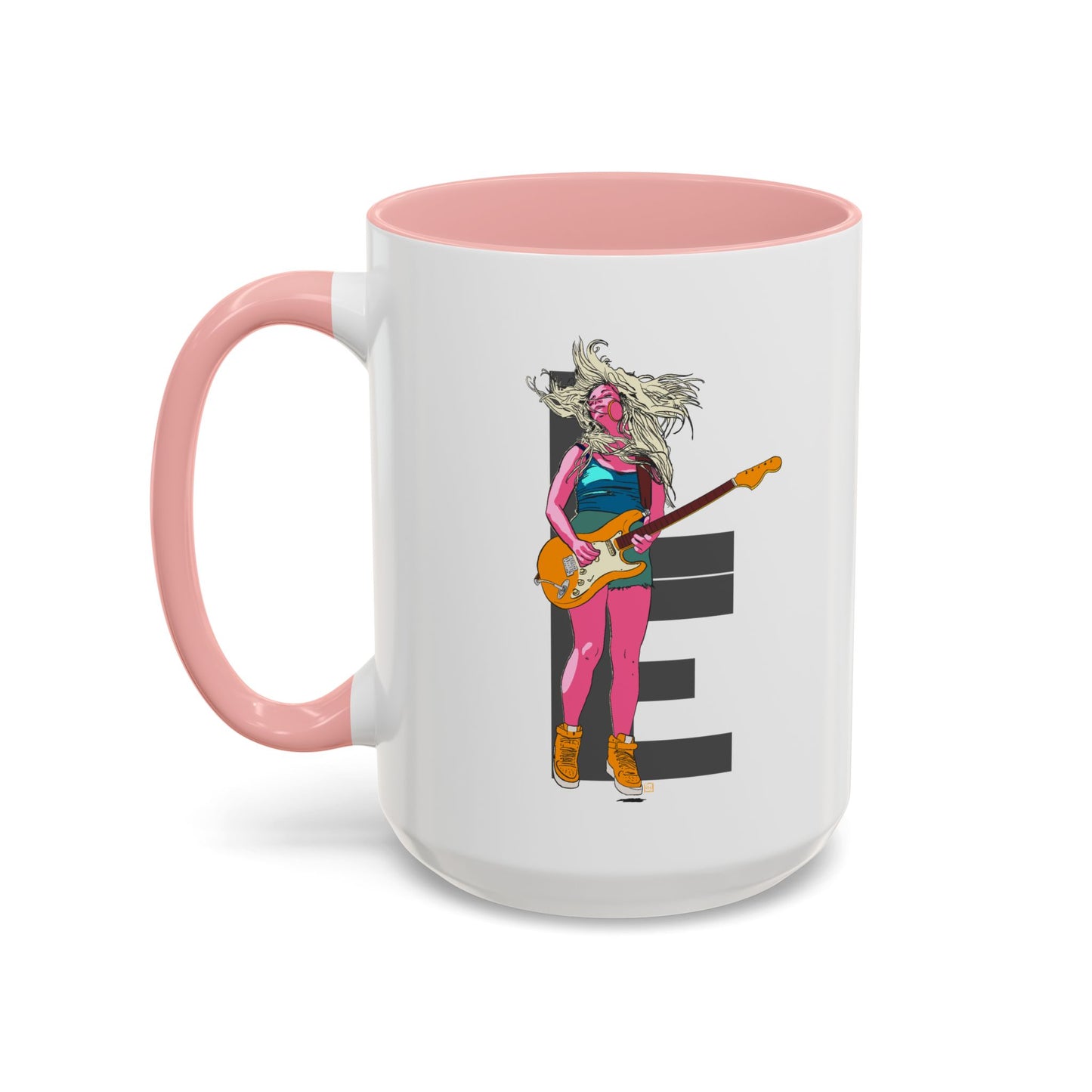 Coffee Mug — Colorful Guitarist Rock Music Accent Mug (11oz & 15oz)
