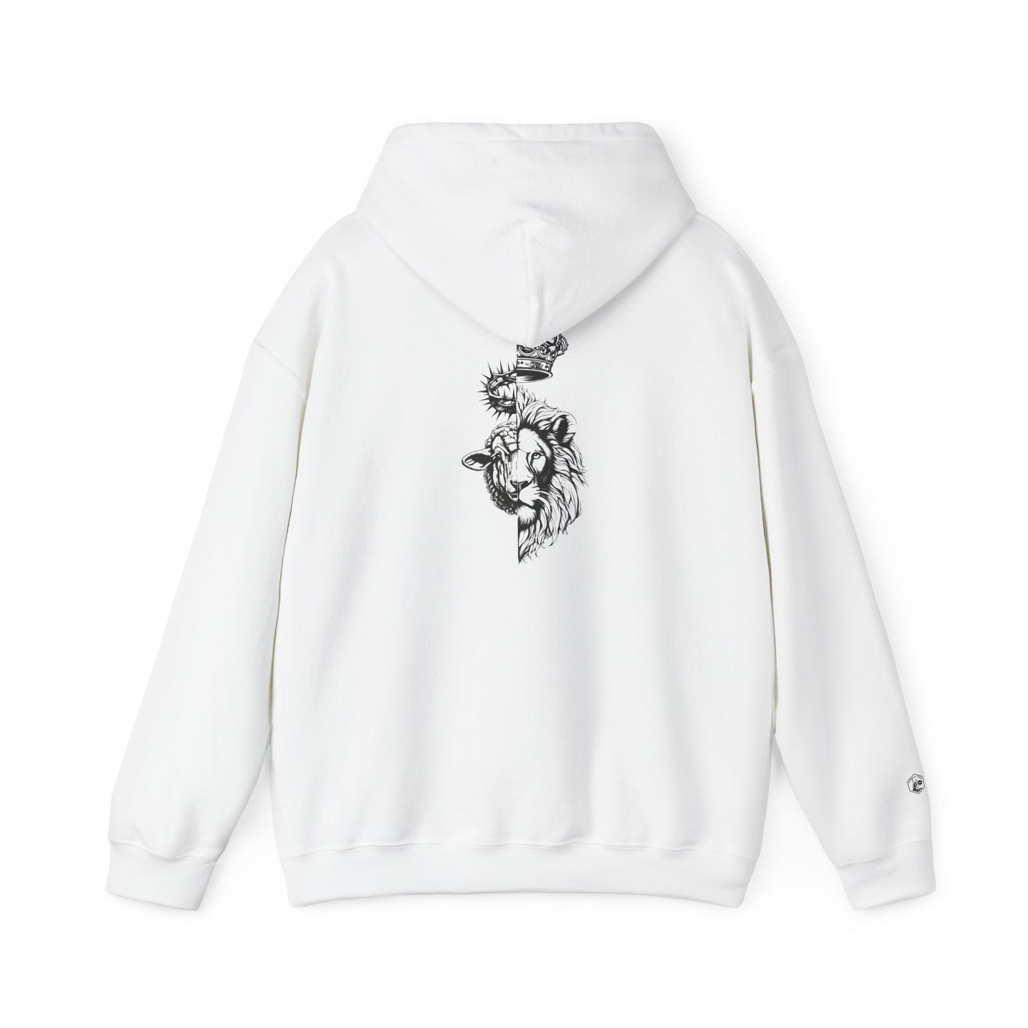 The Lion and The Lamb Unisex Heavy Blend™ Hoodie - Spiritual Symbolism Sweatshirt