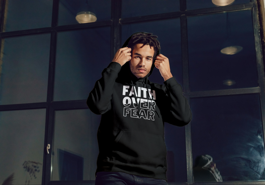Unisex Heavy Blend™ Hooded Sweatshirt - "Faith Over Fear" Inspirational Hoodie