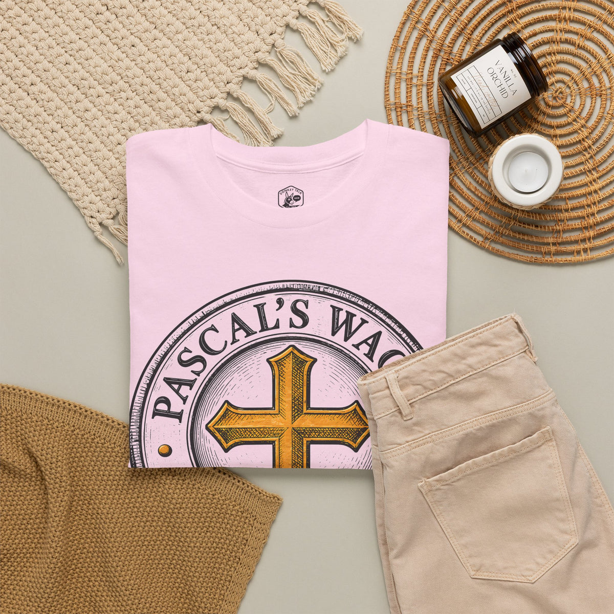 Pascal's Wager Gold Cross Coin T-shirt – Donkey Talk graphic tee