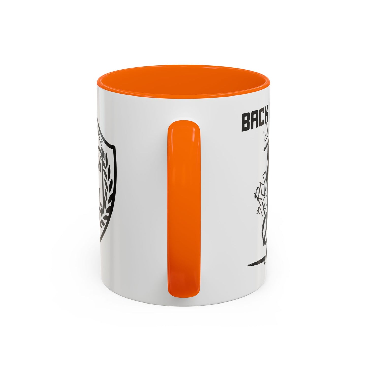 Back to Cool Shield Accent Coffee Mug — Retro Badge Coffee Cup (11/15oz)