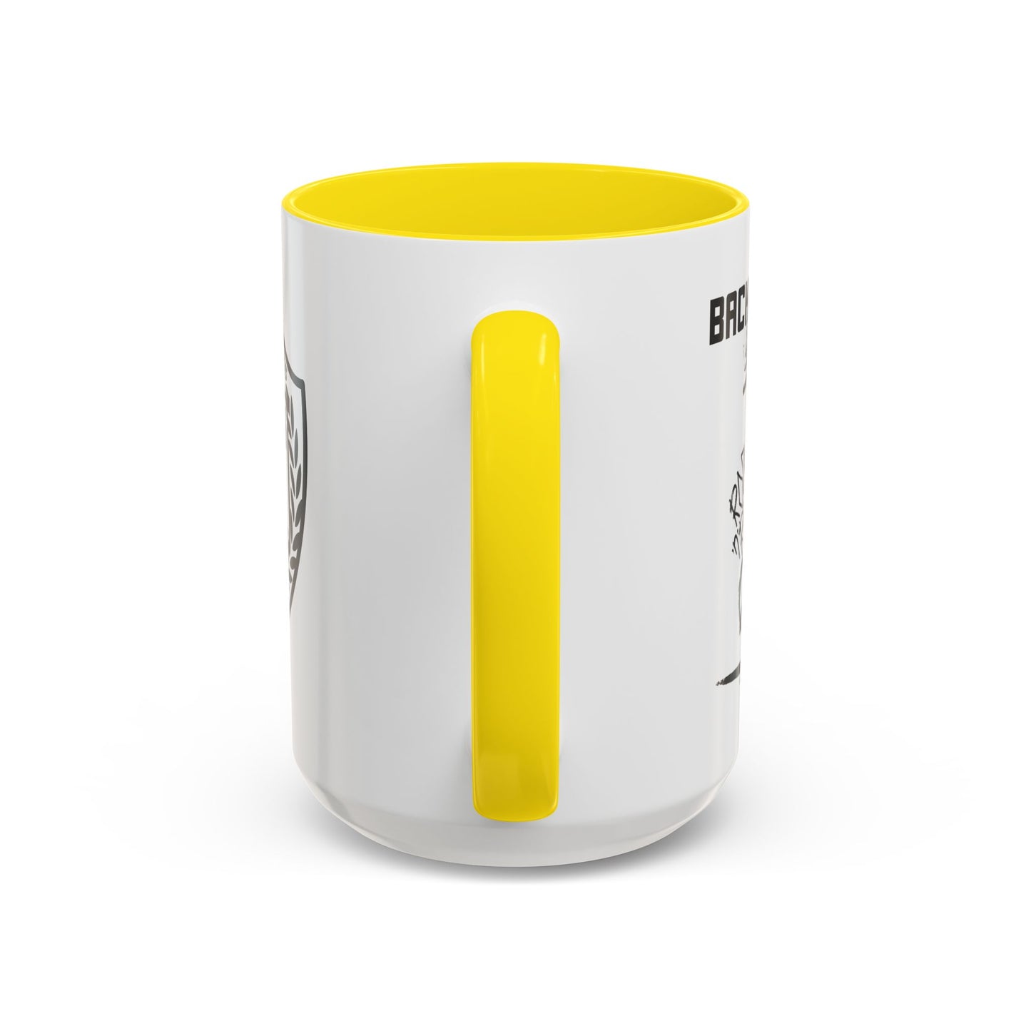 Back to Cool Shield Accent Coffee Mug — Retro Badge Coffee Cup (11/15oz)