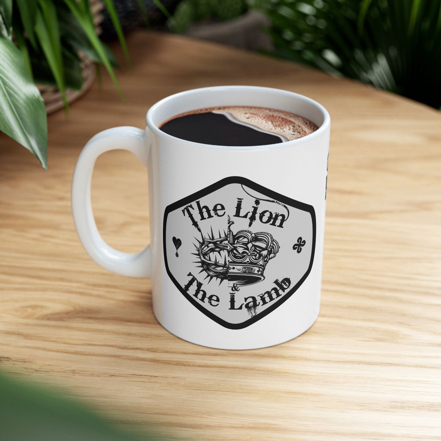 Lion and Lamb Ceramic Mug - 11oz & 15oz, Perfect for Coffee Lovers & Gifts