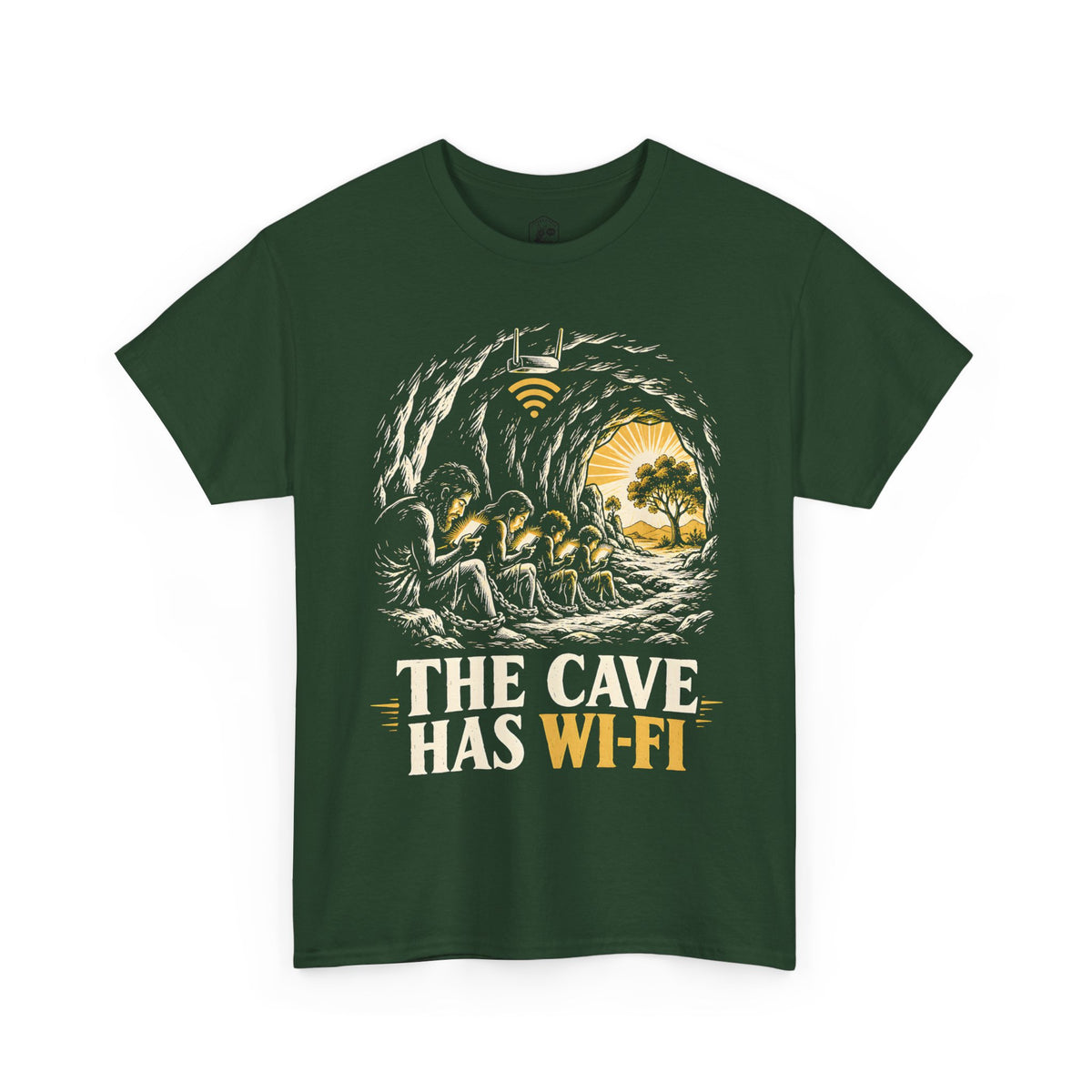 The Cave Has Wi-Fi (Plato's Allegory) T-Shirt | Funny Philosophy Tee
