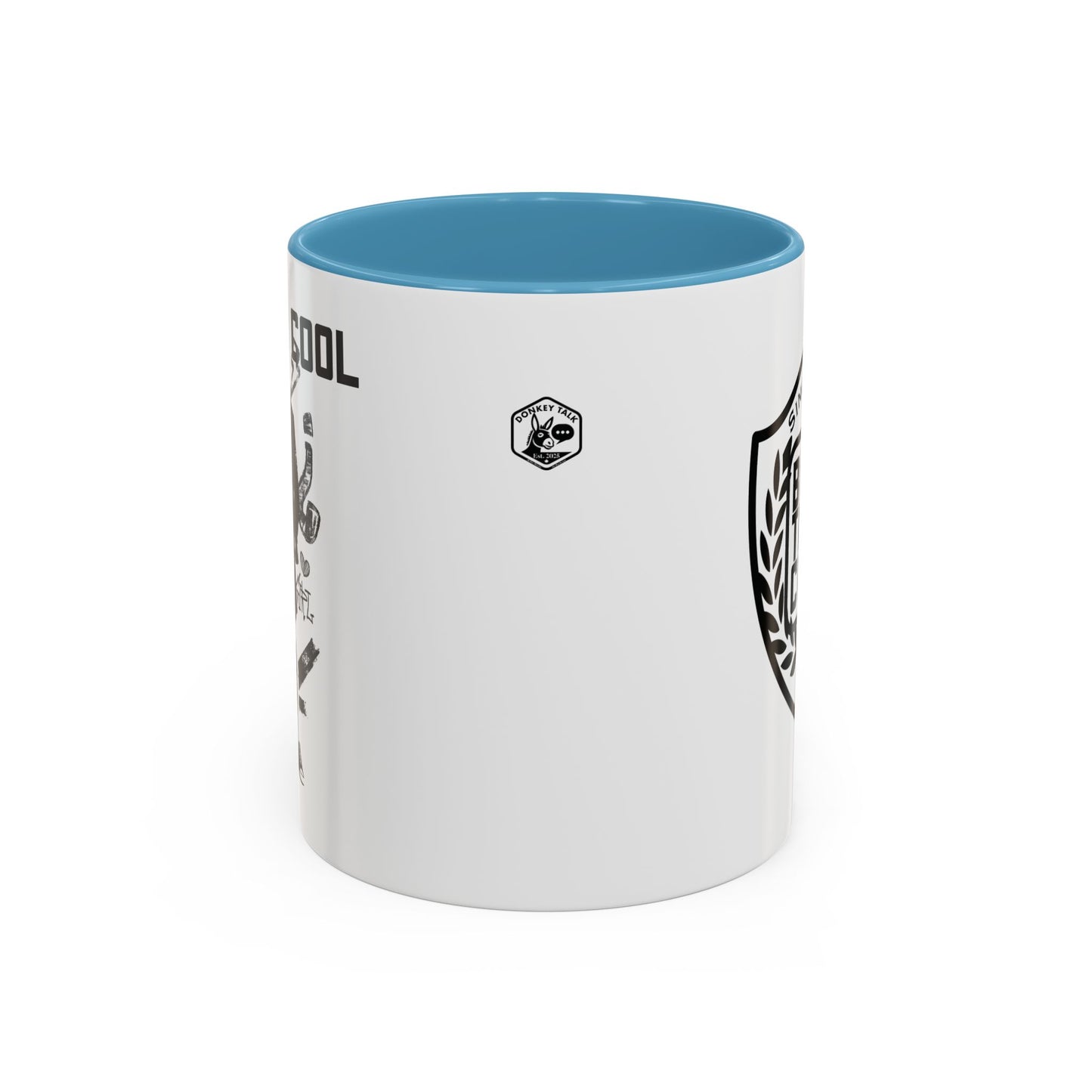 Back to Cool Shield Accent Coffee Mug — Retro Badge Coffee Cup (11/15oz)