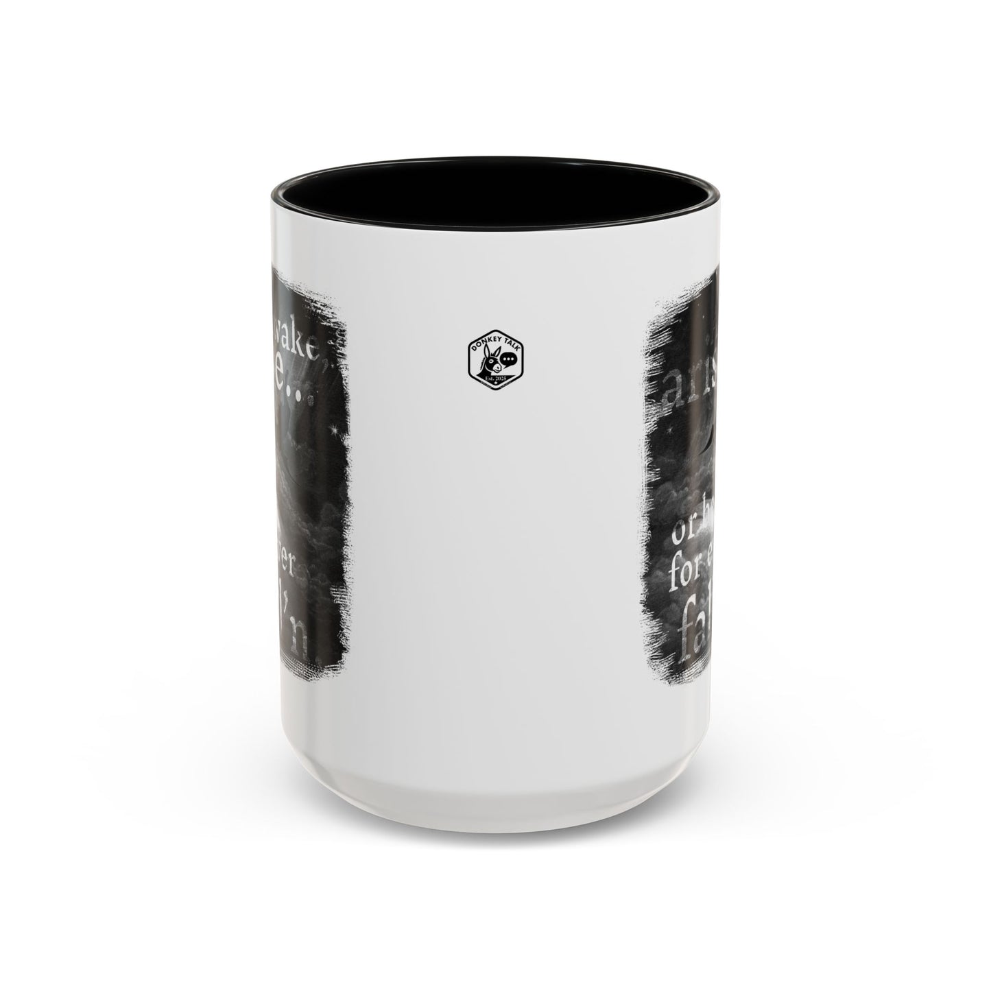 Inspirational Gothic Coffee Mug — "Awake Arise or Be Forever Fall'n" Accent Mug (11/15oz)