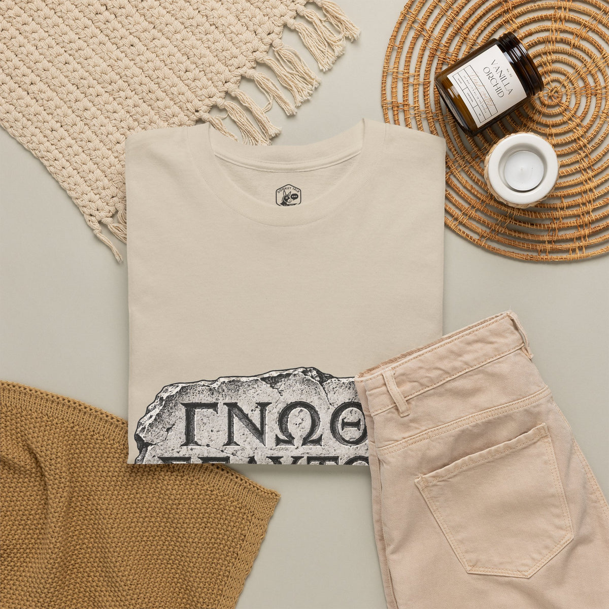 Know Thyself Delphi Stone T-Shirt | Gnothi Seauton Philosophy Tee