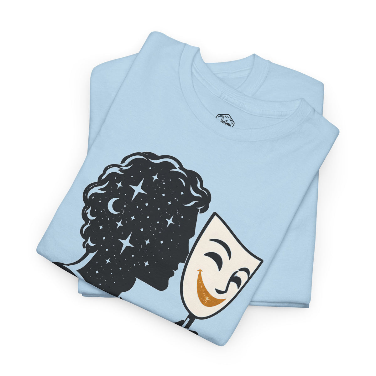 Know Thyself Starlit Mind and Mask T-shirt – Donkey Talk graphic tee