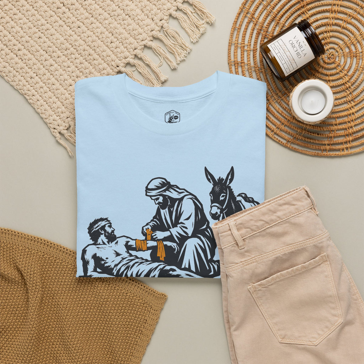 The Good Samaritan Go and Do Likewise T-shirt – Donkey Talk graphic tee