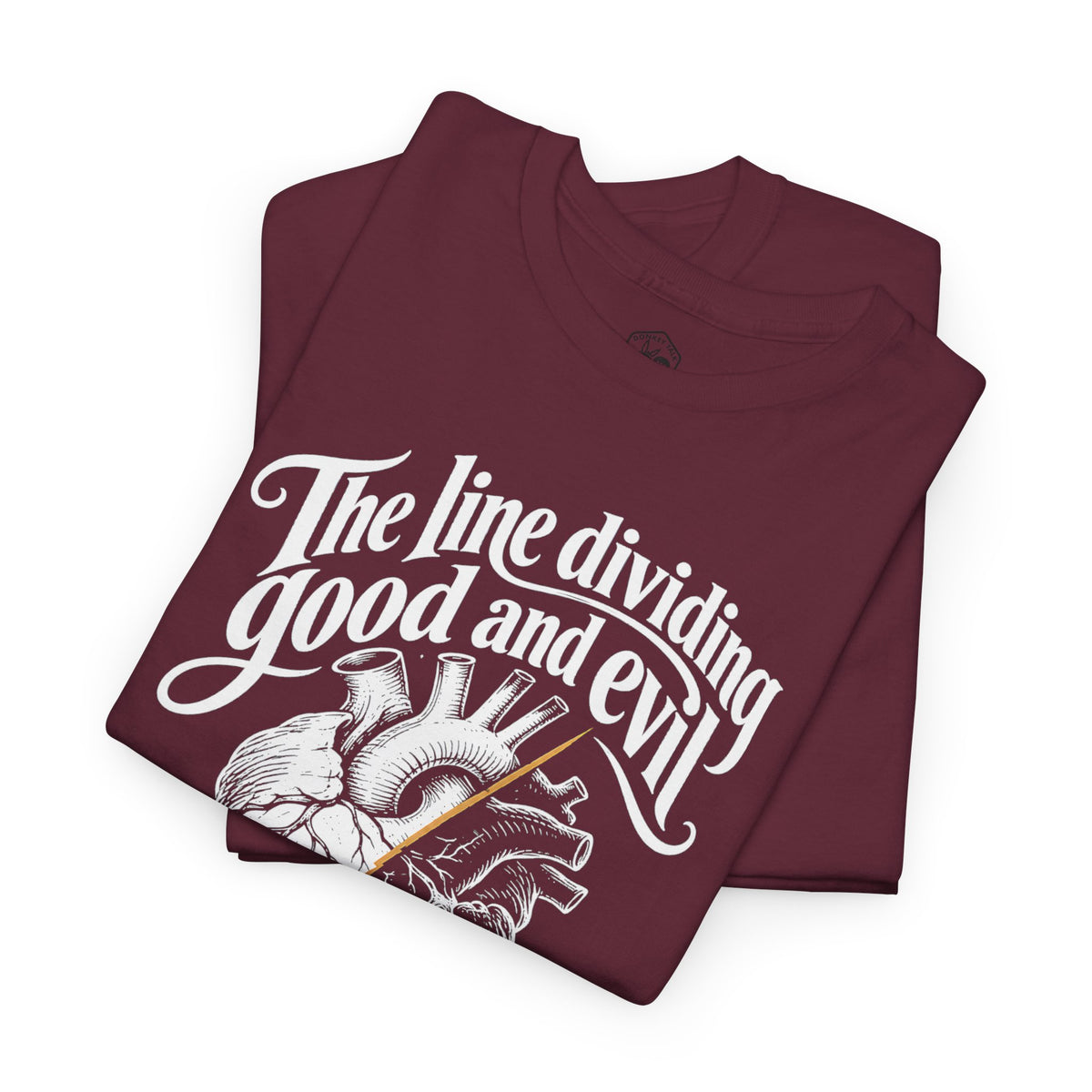 The Line Dividing Good and Evil T-shirt – Donkey Talk graphic tee