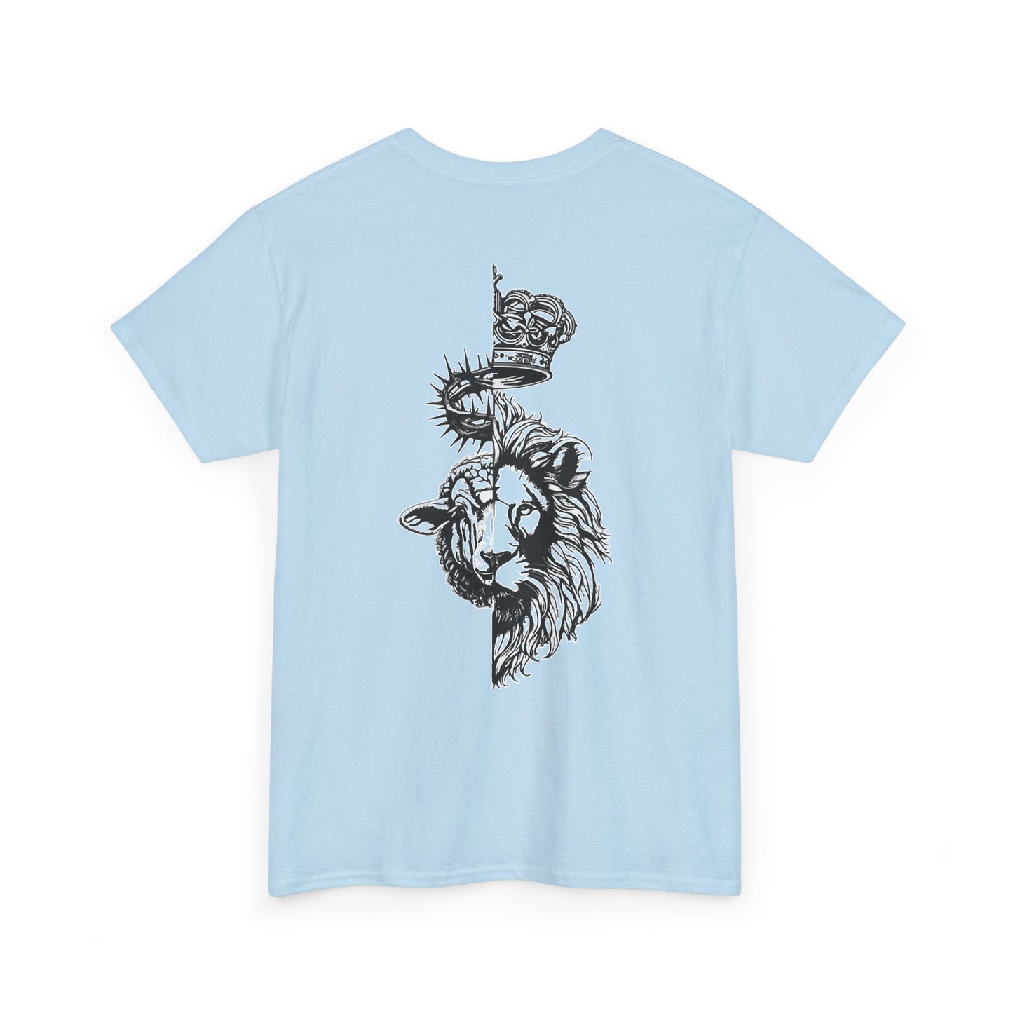 Lion & Crown Graphic Tee | Half Skull Lion Design T-Shirt