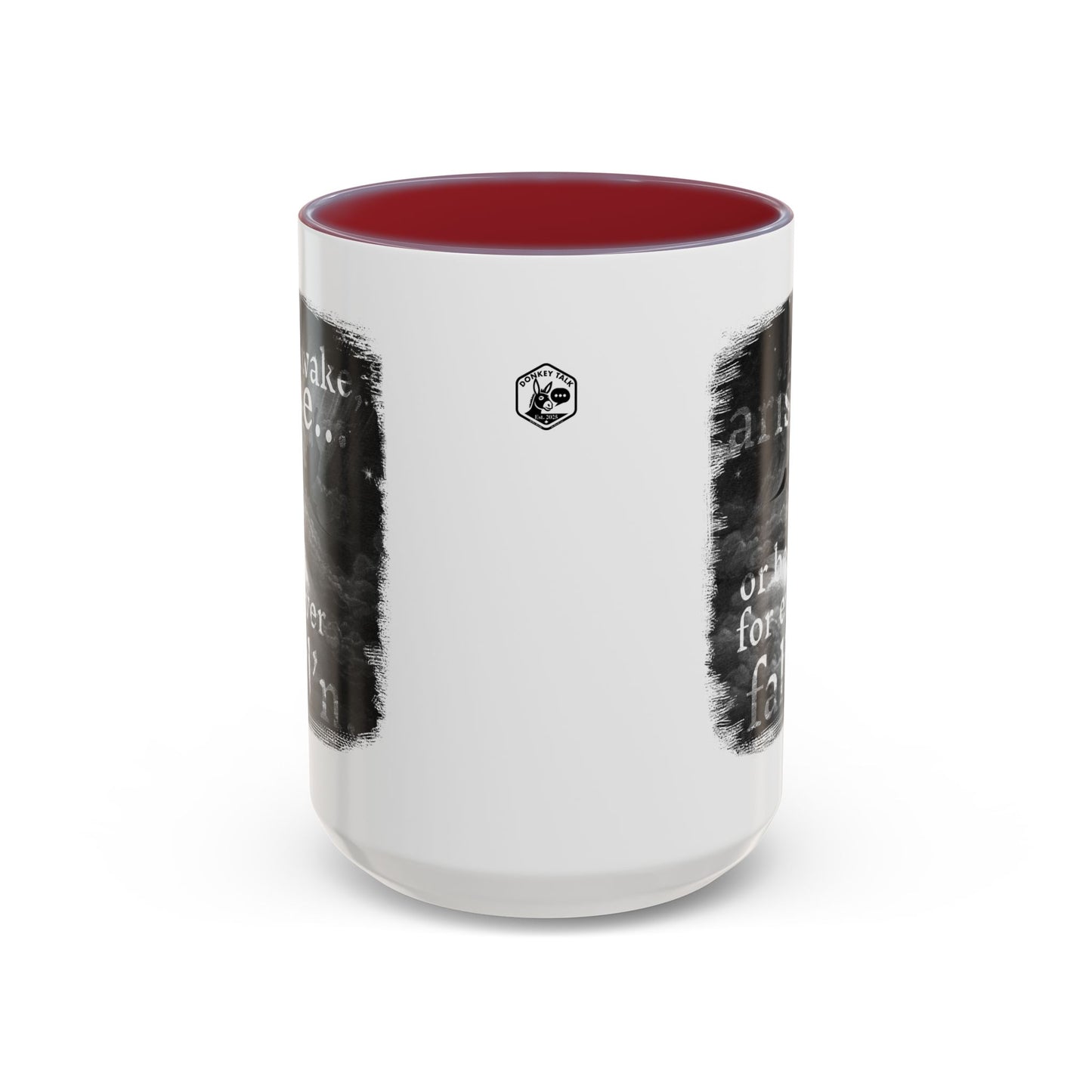 Inspirational Gothic Coffee Mug — "Awake Arise or Be Forever Fall'n" Accent Mug (11/15oz)