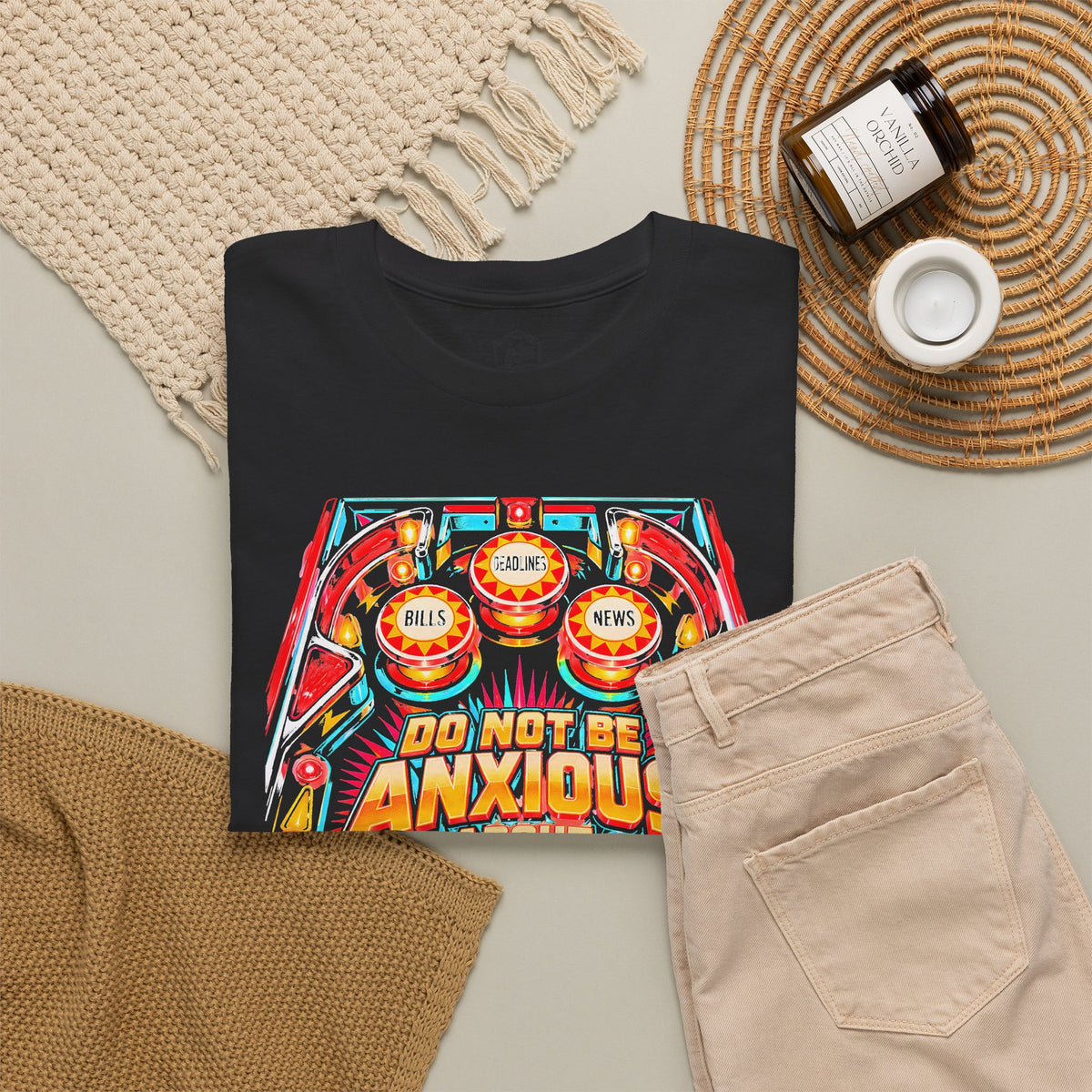 Do Not Be Anxious Pinball T-shirt – Donkey Talk graphic tee