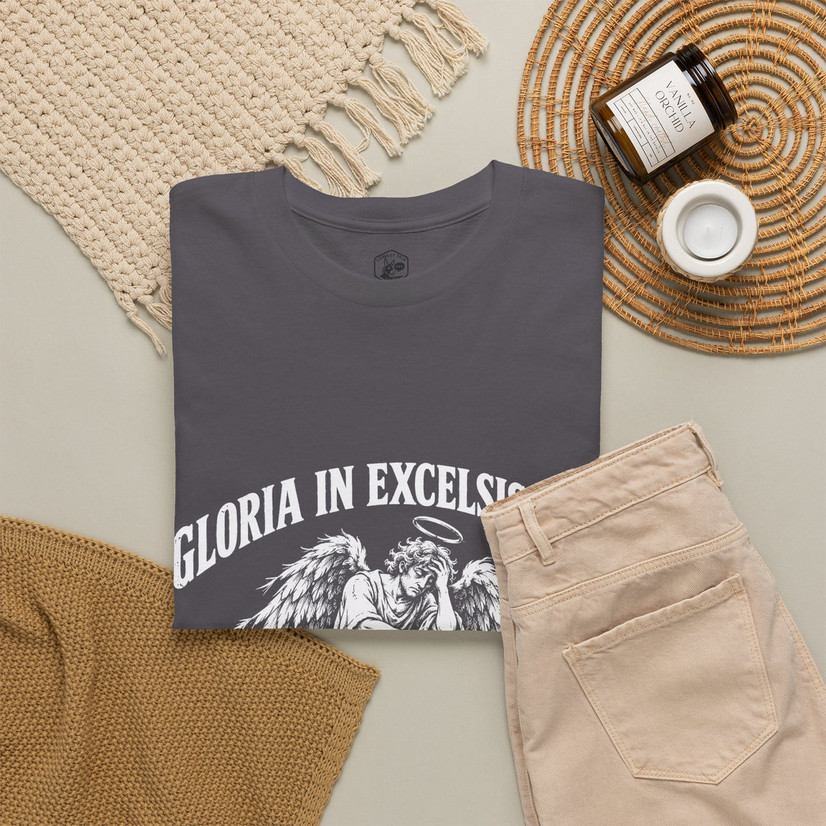 Gloria... Peace on Earth, Please T-Shirt | Luke 2:14 Funny Christmas Christian Tee