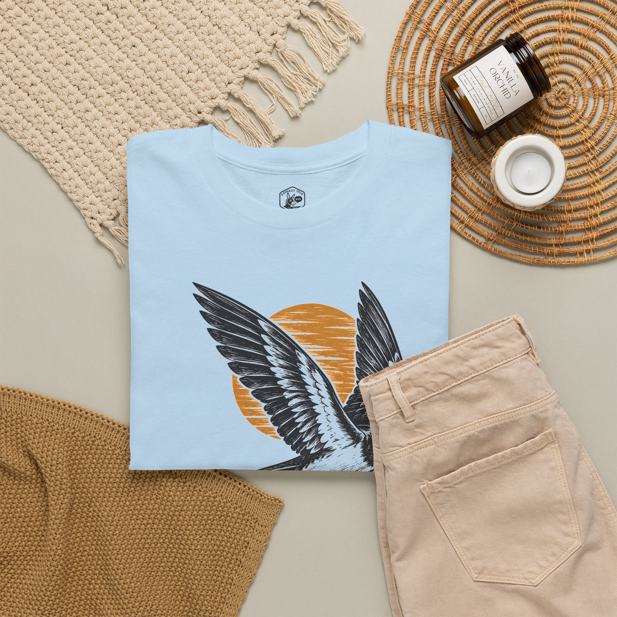 Swallow Linocut T-shirt – Donkey Talk graphic tee